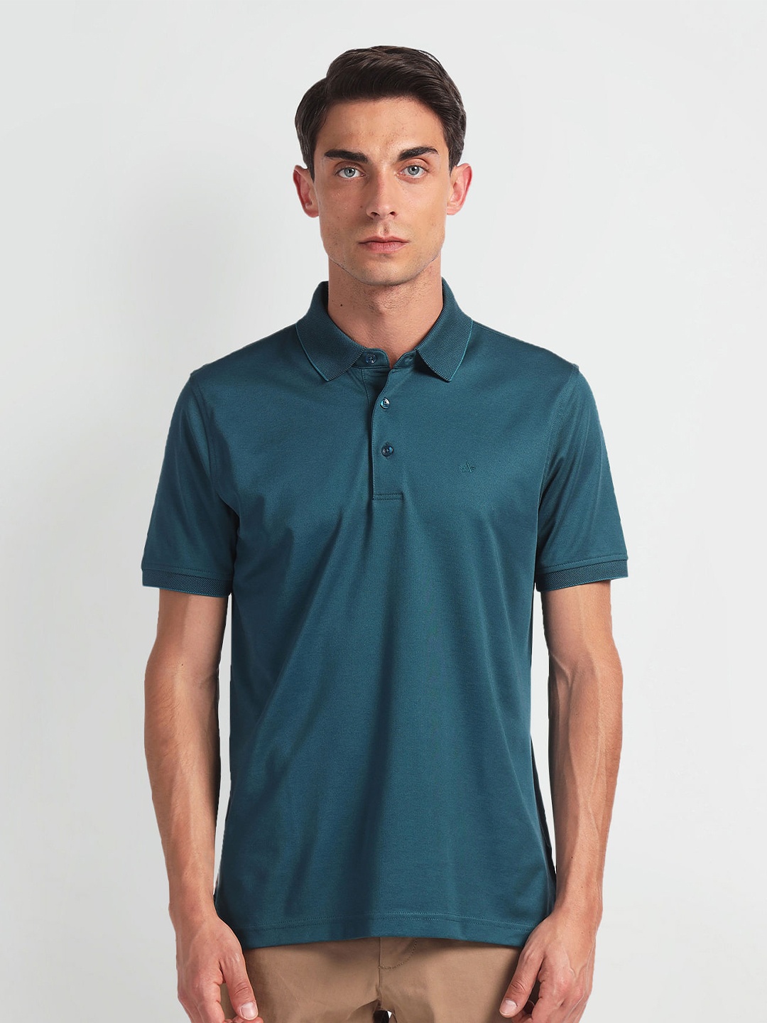 

Arrow Polo Collar T-shirt, Teal