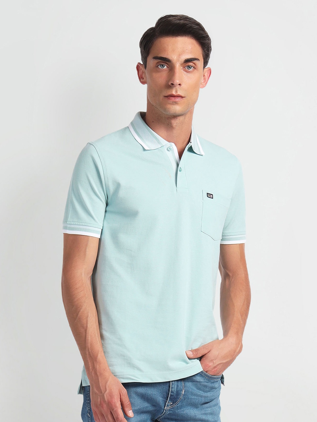 

Arrow Sport Polo Collar Short Sleeves T-shirt, Green