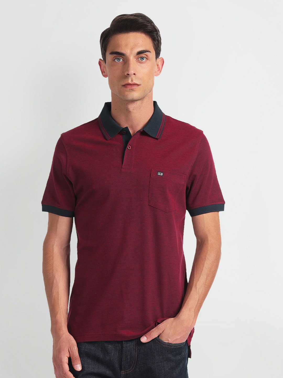 

Arrow Sport Polo Collar Short Sleeves T-shirt, Red