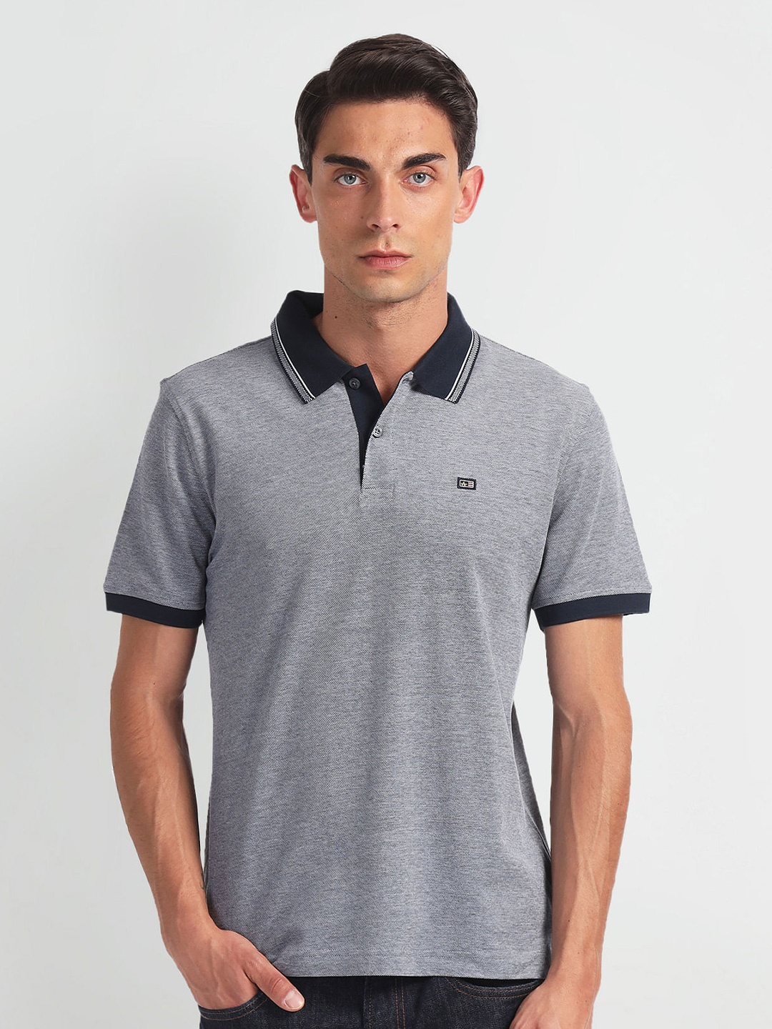 

Arrow Sport Polo Collar Short Sleeves T-shirt, Grey