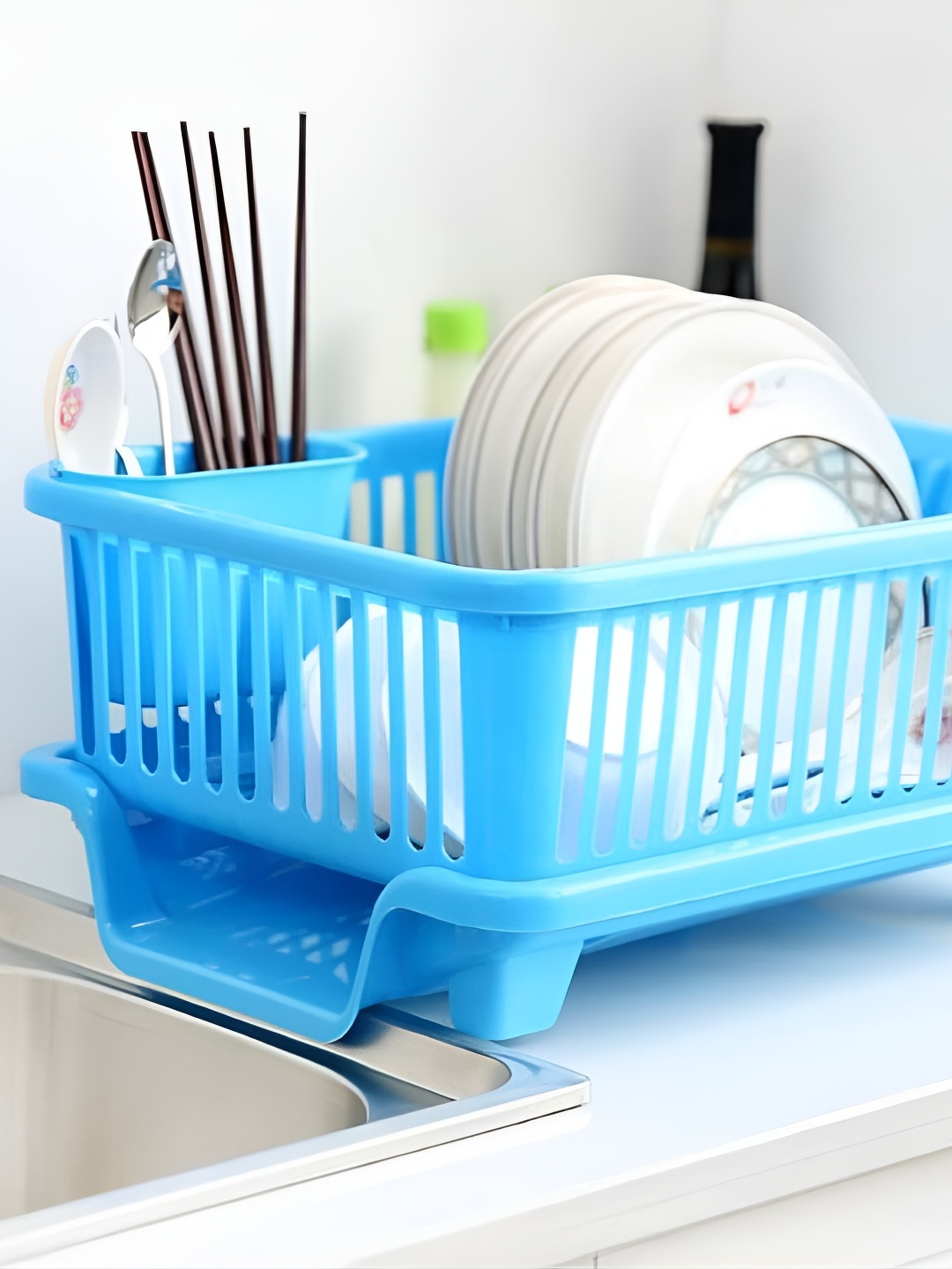 

SHOPIXO Blue Drying Washing Basket Tray