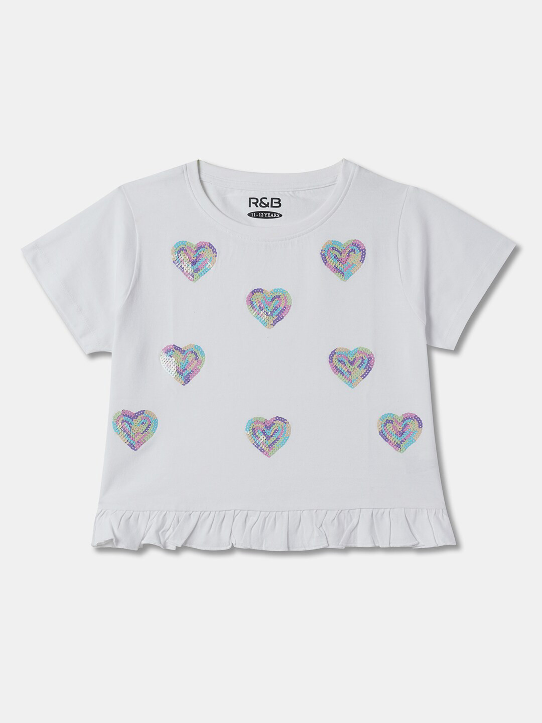 

R&B Print Cotton Top, White