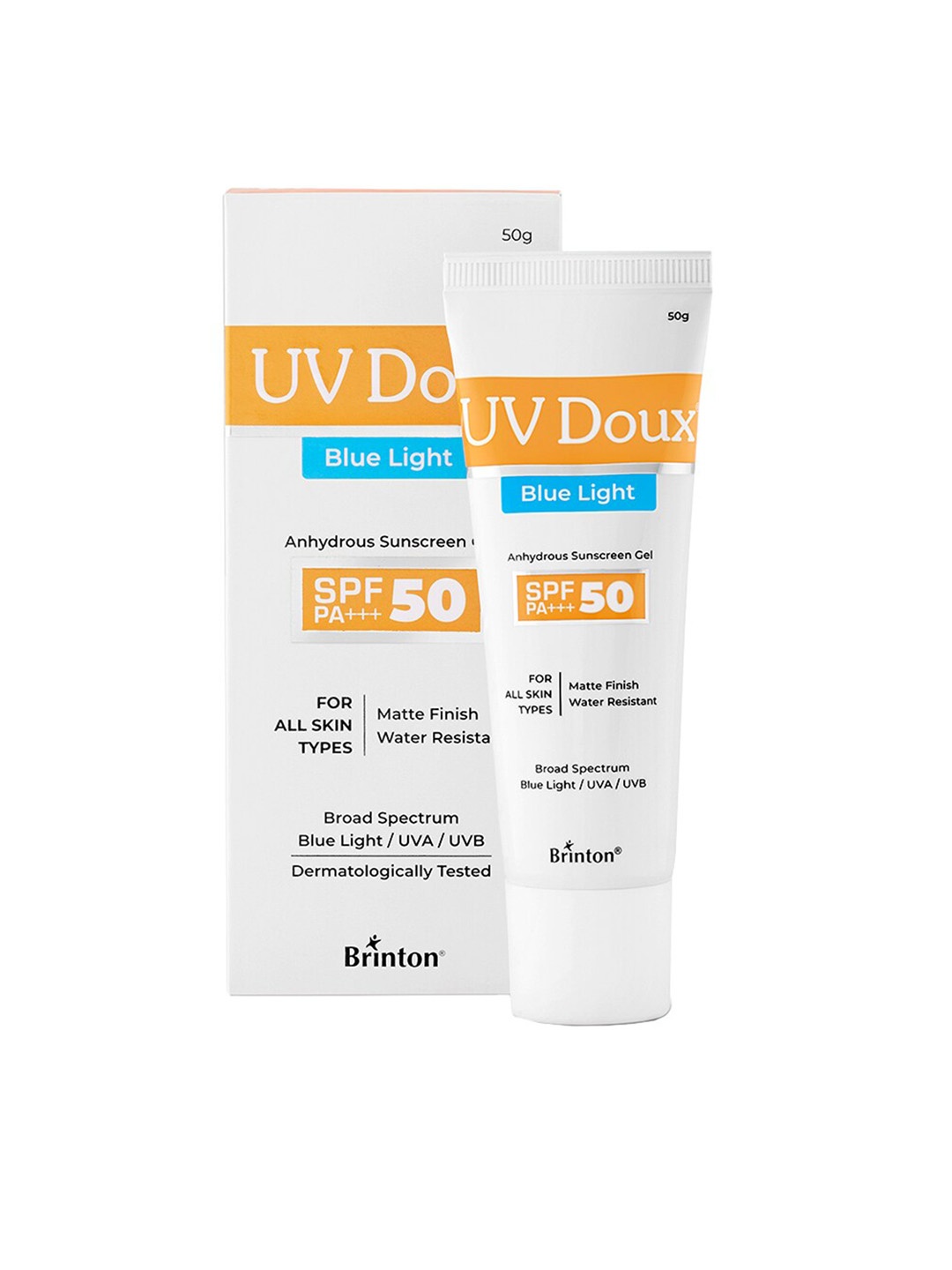 

Brinton UV Doux Blue Light Sunscreen Gel SPF 50 PA+++ - 50g, White