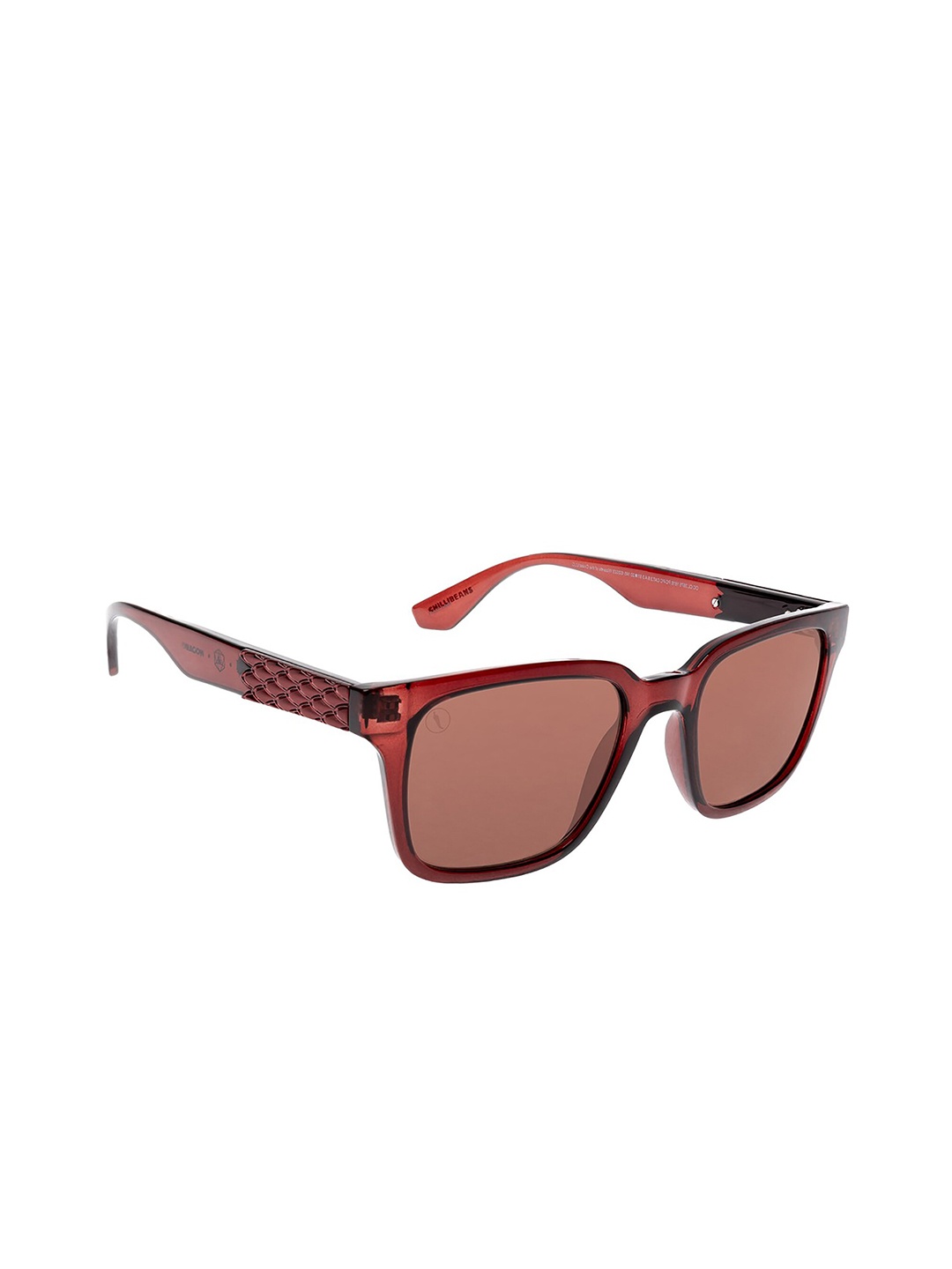 

Chilli Beans Men Square Sunglasses with UV Protected Lens, Brown