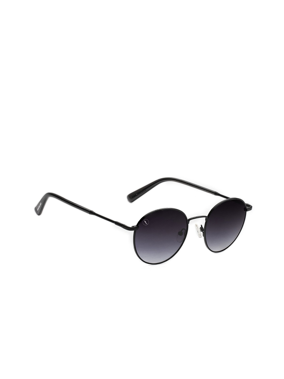 Chilli Beans Men Round Sunglasses With UV Protected Lens, Black