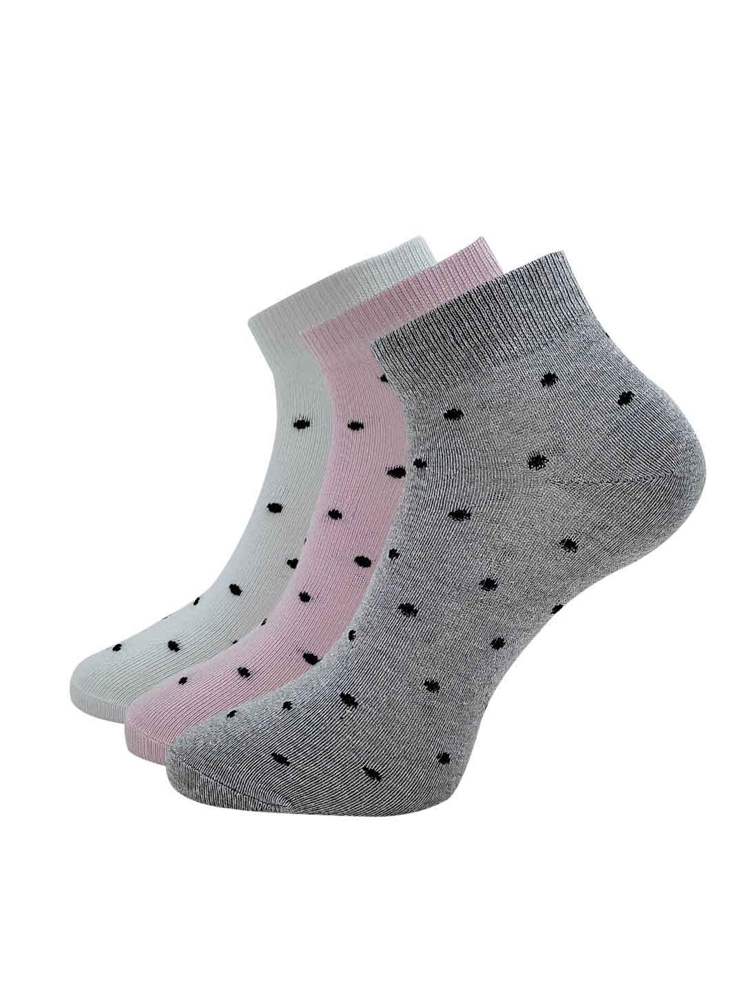 

Allen Solly Women Pack of 3 Patterned Ankle-Length Socks, Grey