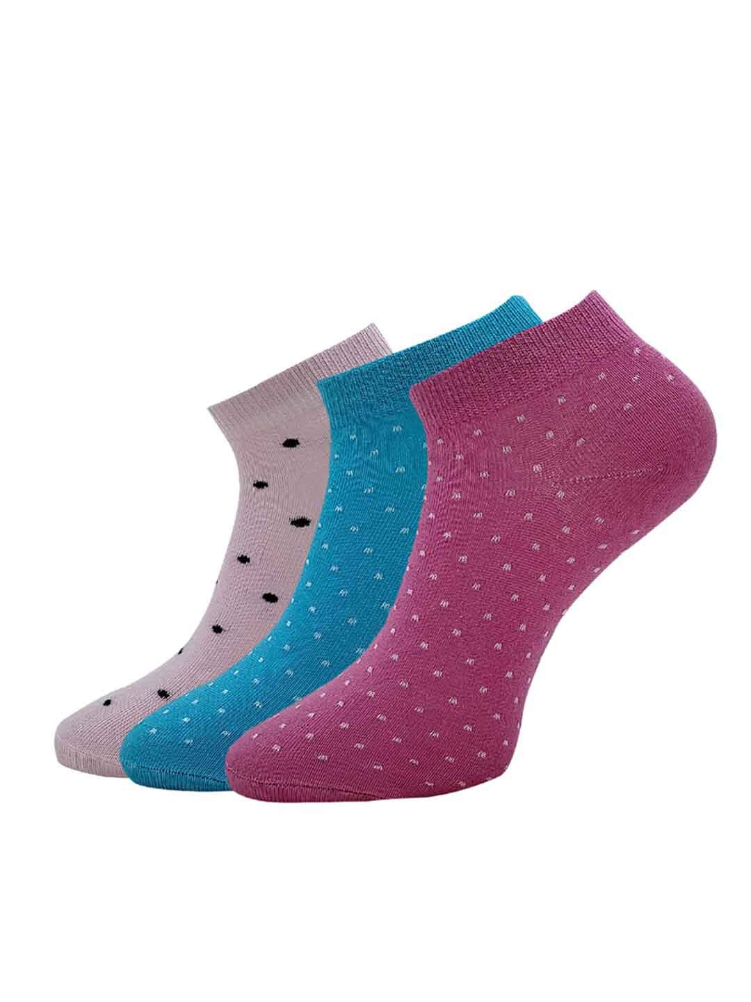 

Allen Solly Women Pack Of 3 Patterned Ankle-Length Socks, Magenta
