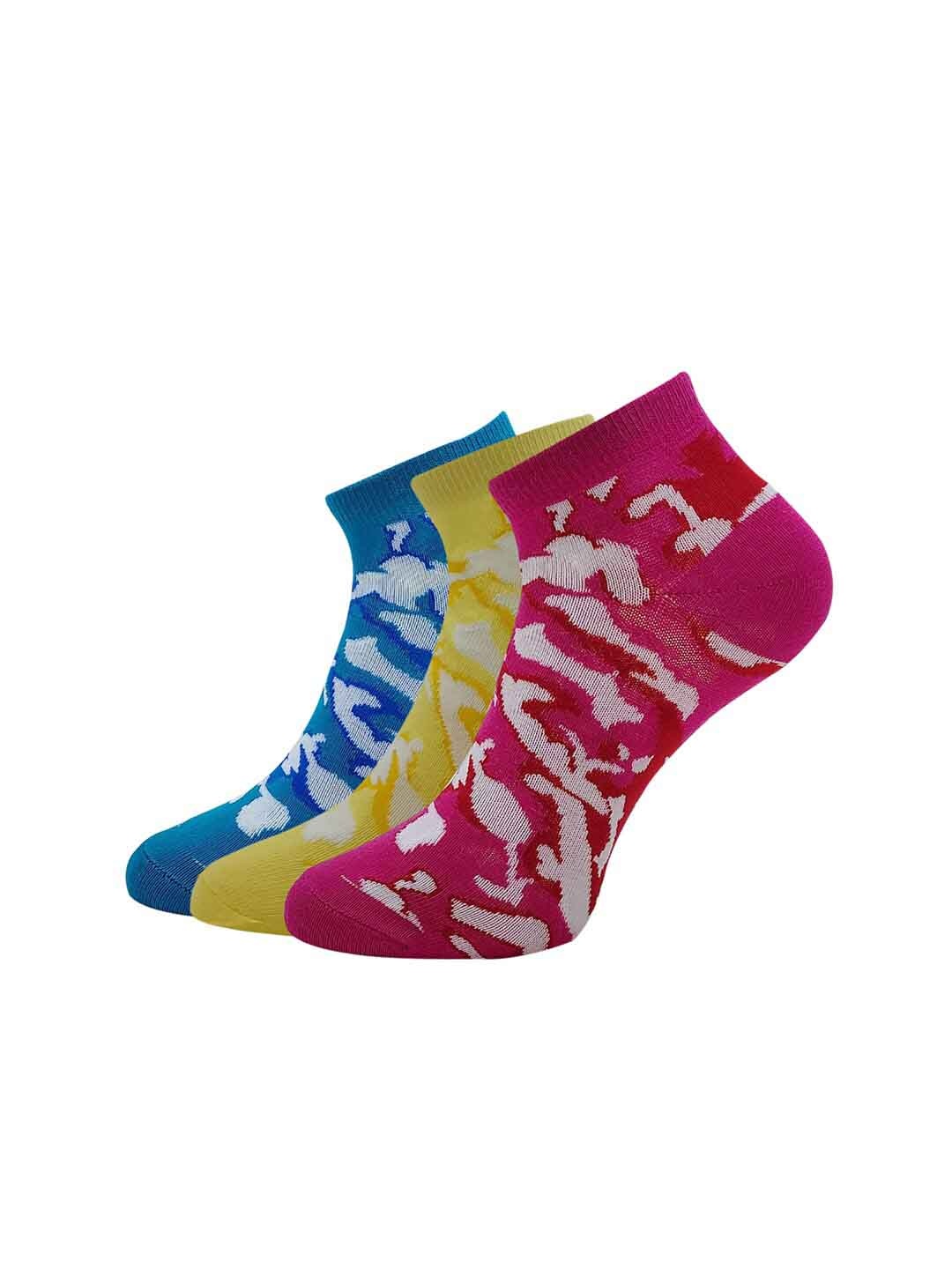 

Allen Solly Women Pack Of 3 Patterned Ankle-Length Socks, Blue