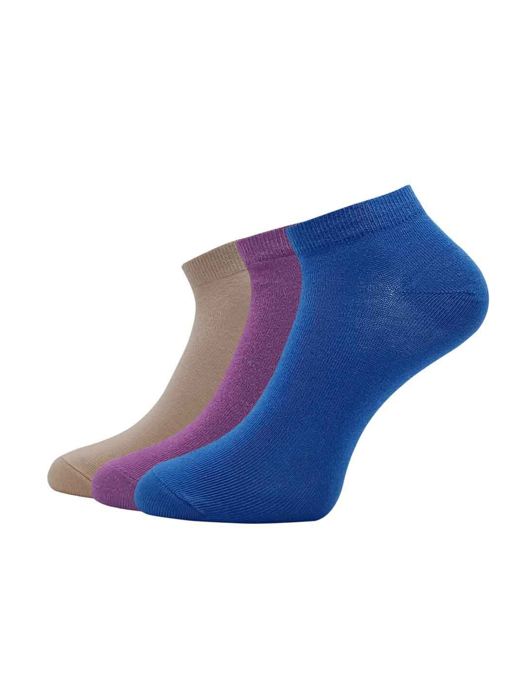 

Allen Solly Women Pack Of 3 Patterned Ankle-Length Socks, Magenta