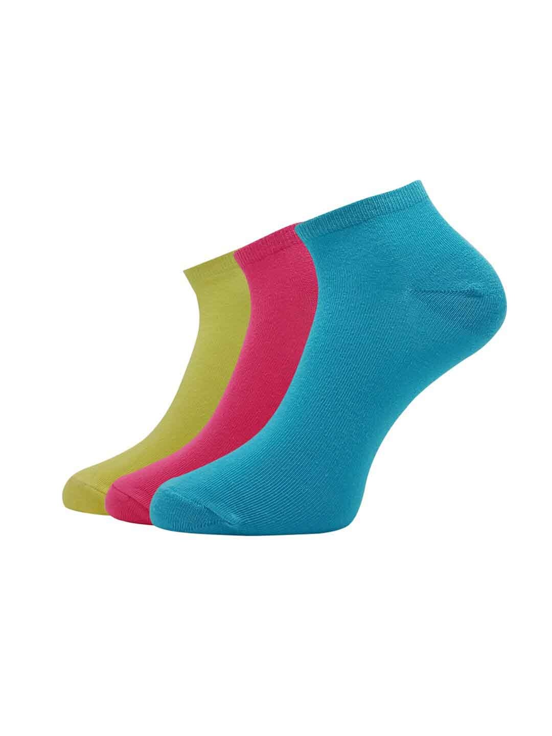 

Allen Solly Women Pack Of 3 Patterned Ankle-Length Socks, Pink