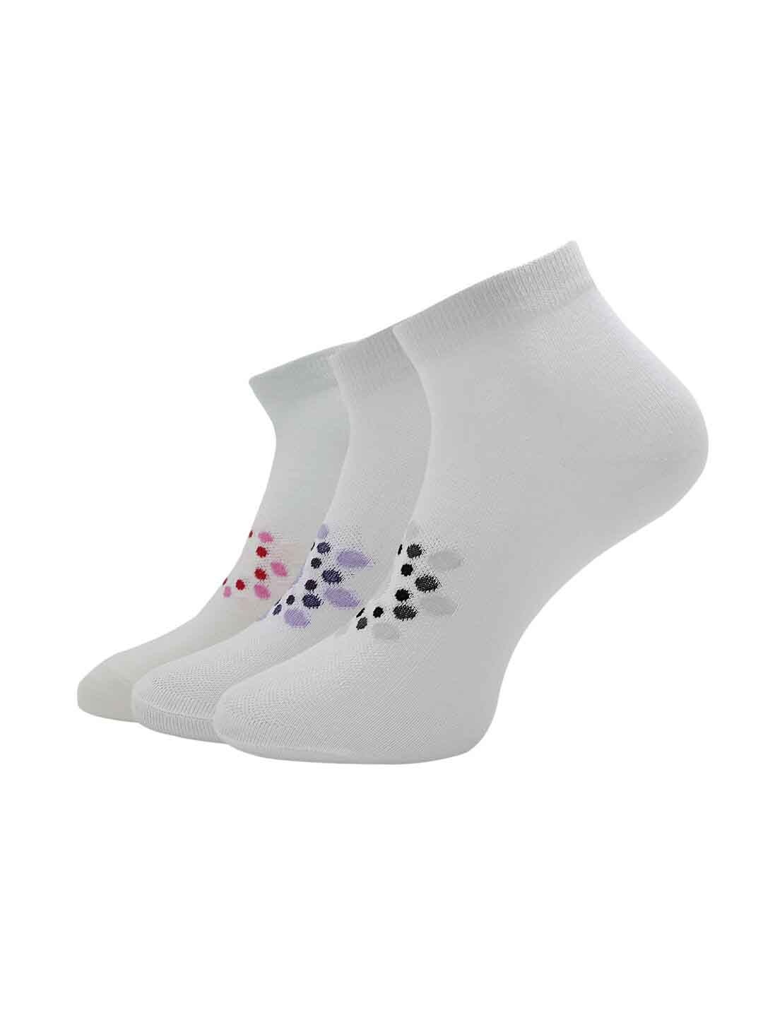 

Allen Solly Women Pack Of 3 Patterned Ankle-Length Socks, Grey
