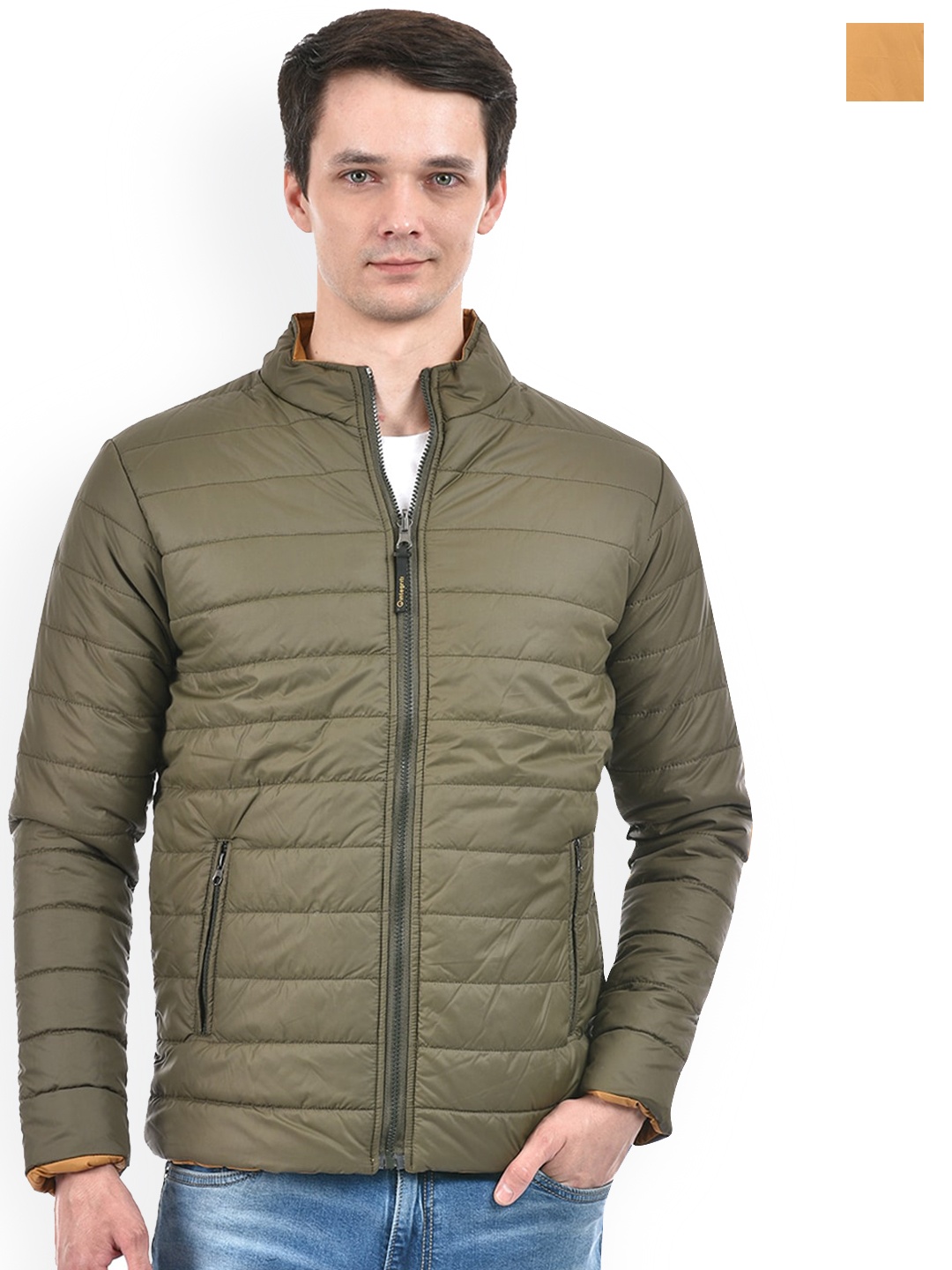 

Integriti Mock Collar Reversible Puffer Jacket, Olive