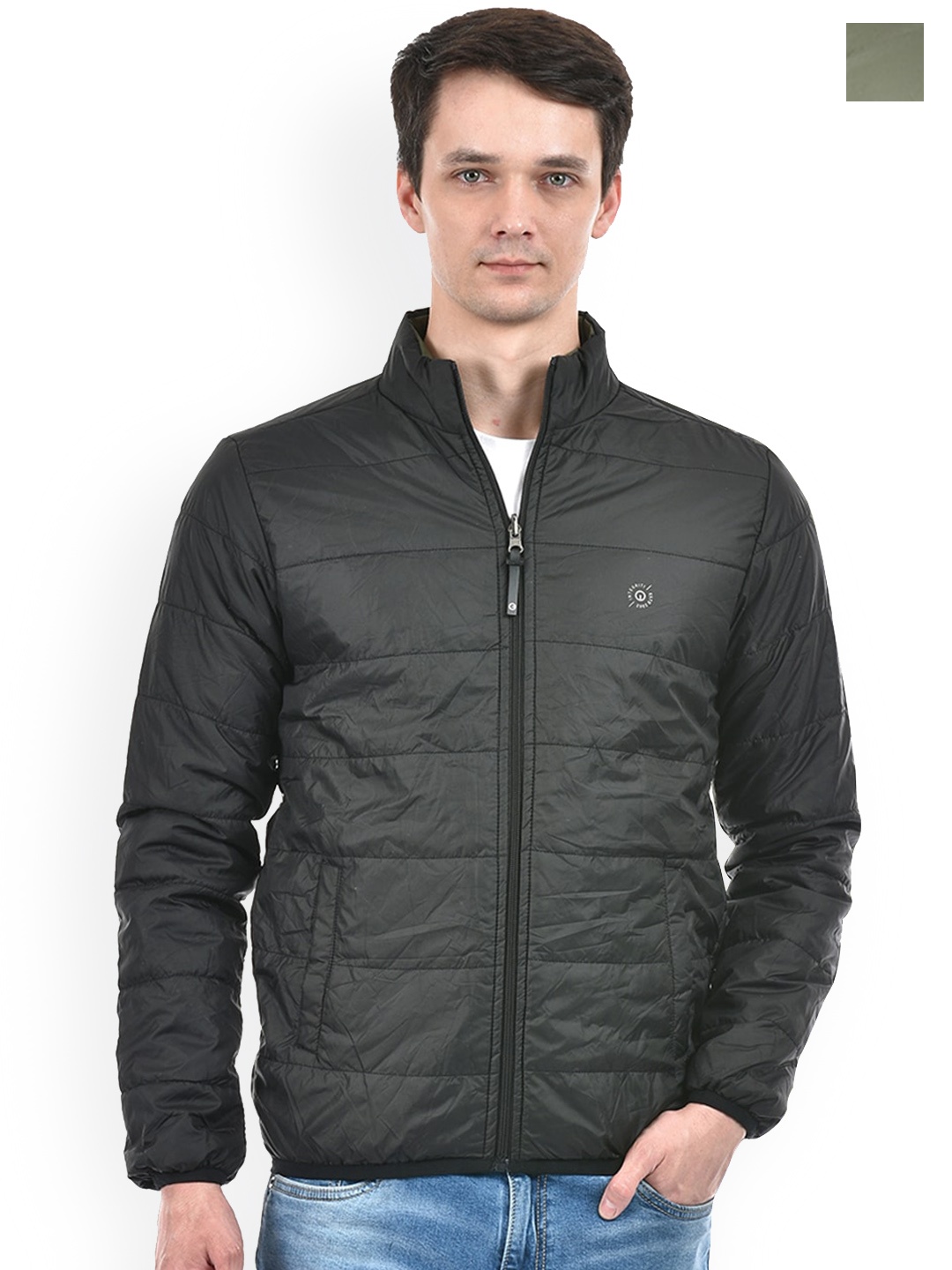 

Integriti Mock Collar Reversible Puffer Jacket, Black