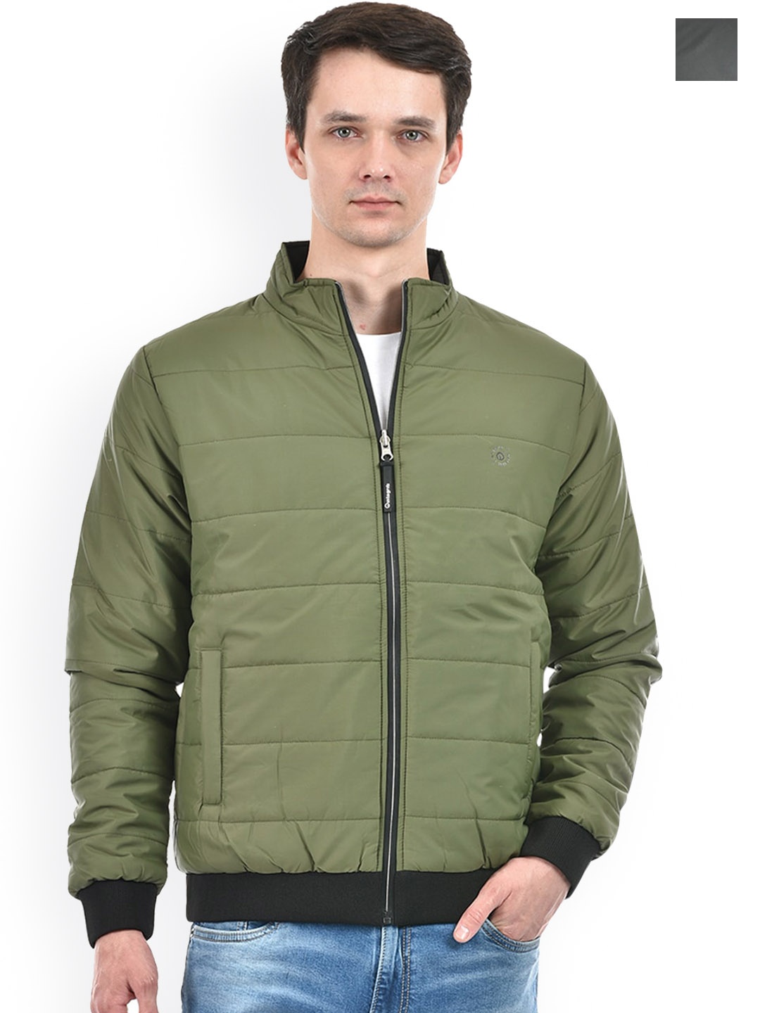 

Integriti Mock Collar Reversible Bomber Jacket, Olive