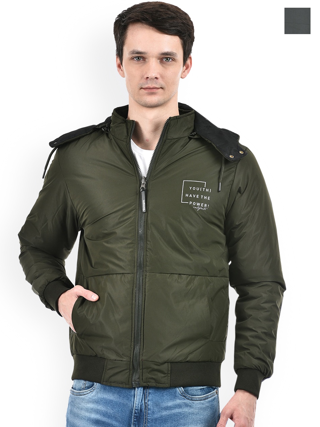 

Integriti Mock Collar Reversible Puffer Jacket, Olive