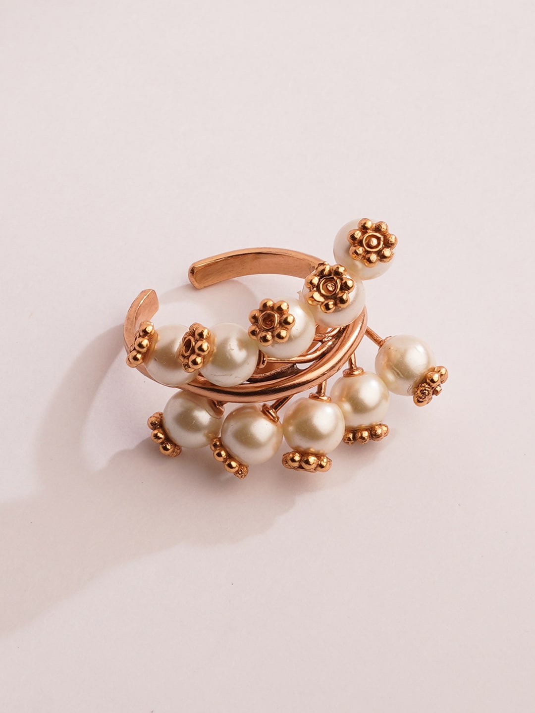 

Suhani Pittie Gold-Plated Beaded Adjustable Finger Ring