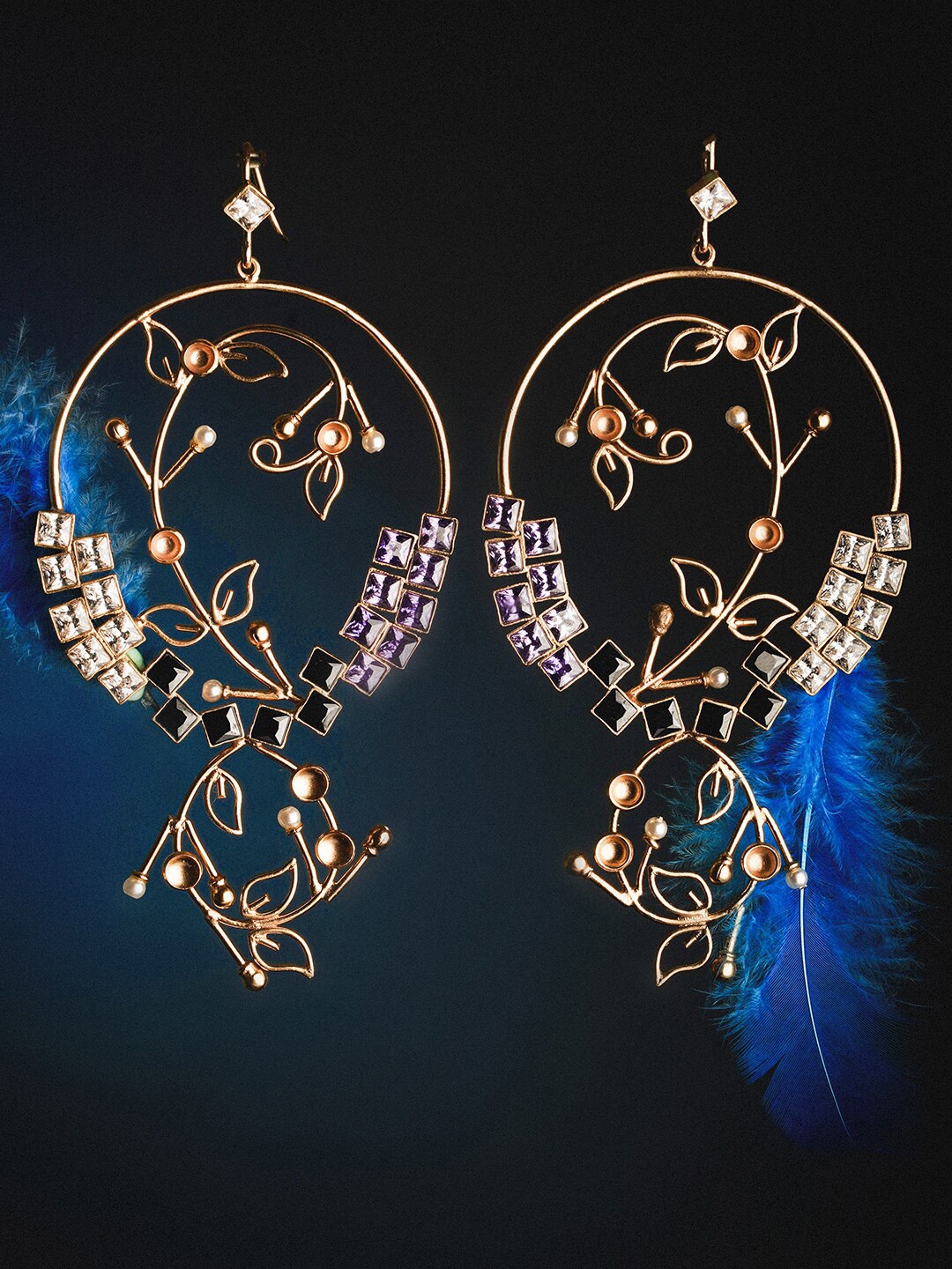 

Suhani Pittie Gold-Plated Contemporary Drop Earrings