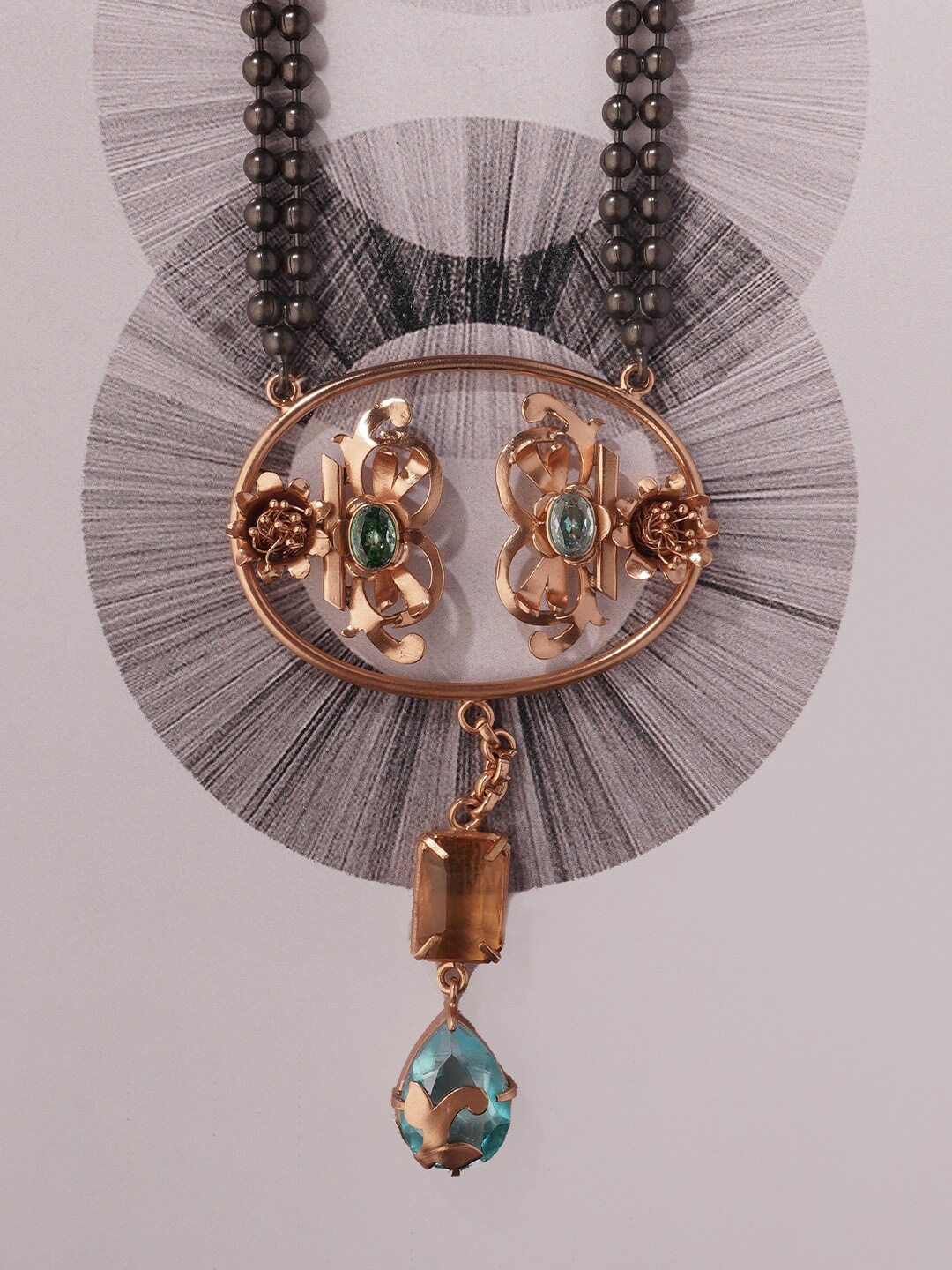 

Suhani Pittie Copper Gold-Plated Crystals Necklace