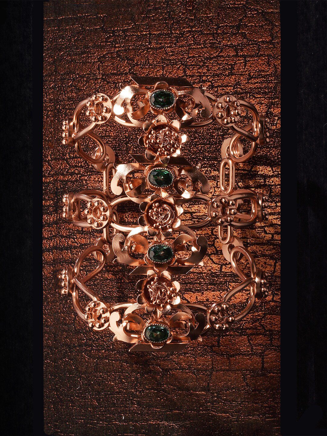 

Suhani Pittie Women Crystals Gold-Plated Cuff Bracelet