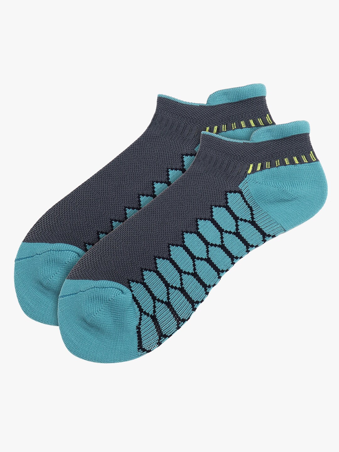 

Soxytoes Unisex Patterned Shoe-Liner Socks, Grey