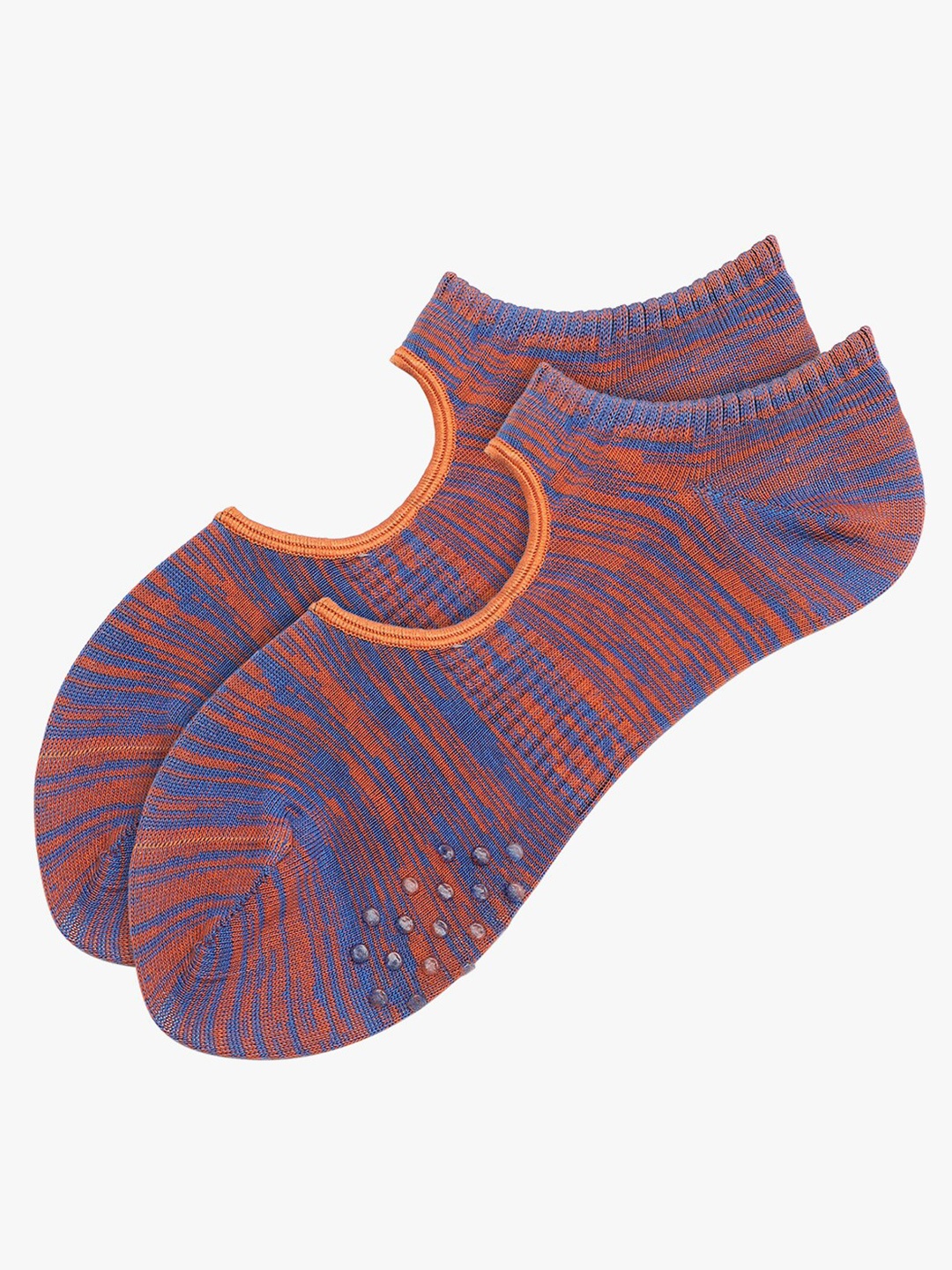 

Soxytoes Unisex Striped Cotton Shoe-Liner Socks, Blue