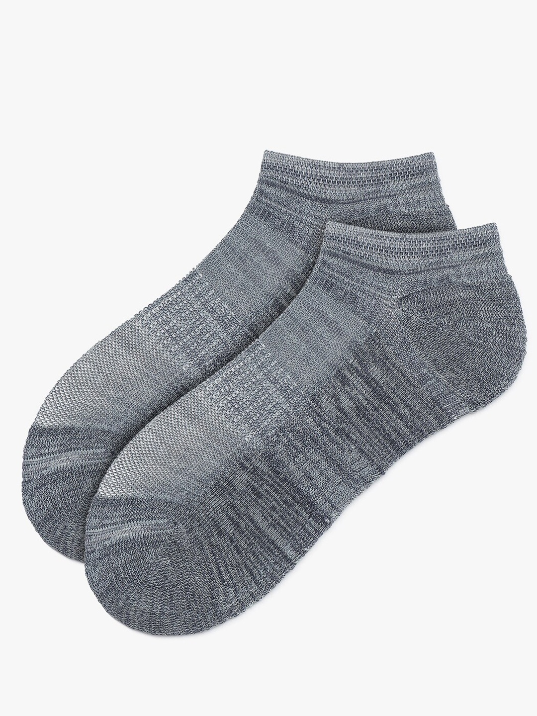

Soxytoes Unisex Striped Moisture wicking Bamboo Shoe-Liner Socks, Grey