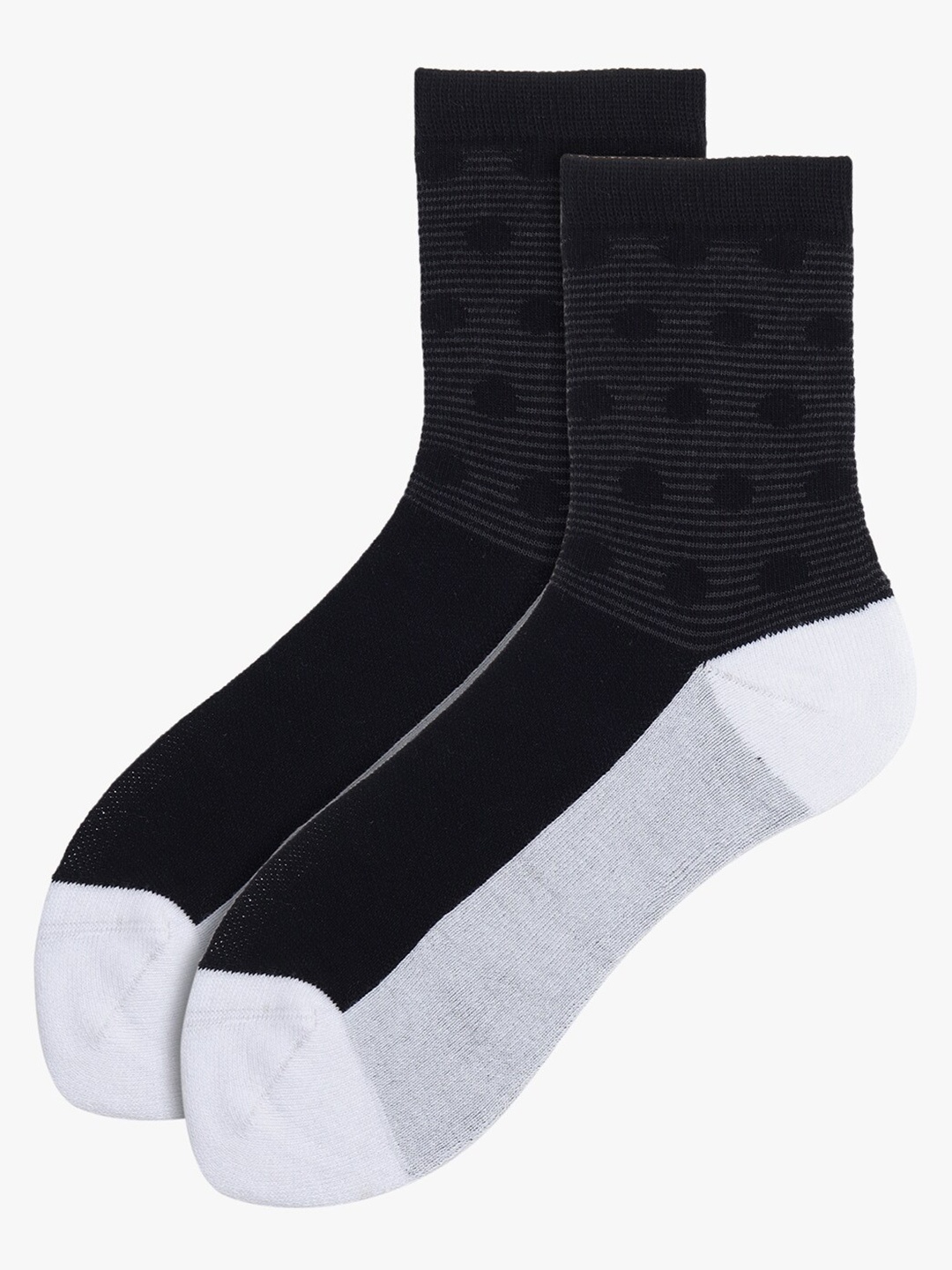 

Soxytoes Unisex Patterned Cotton Above Ankle-Length Socks, Black
