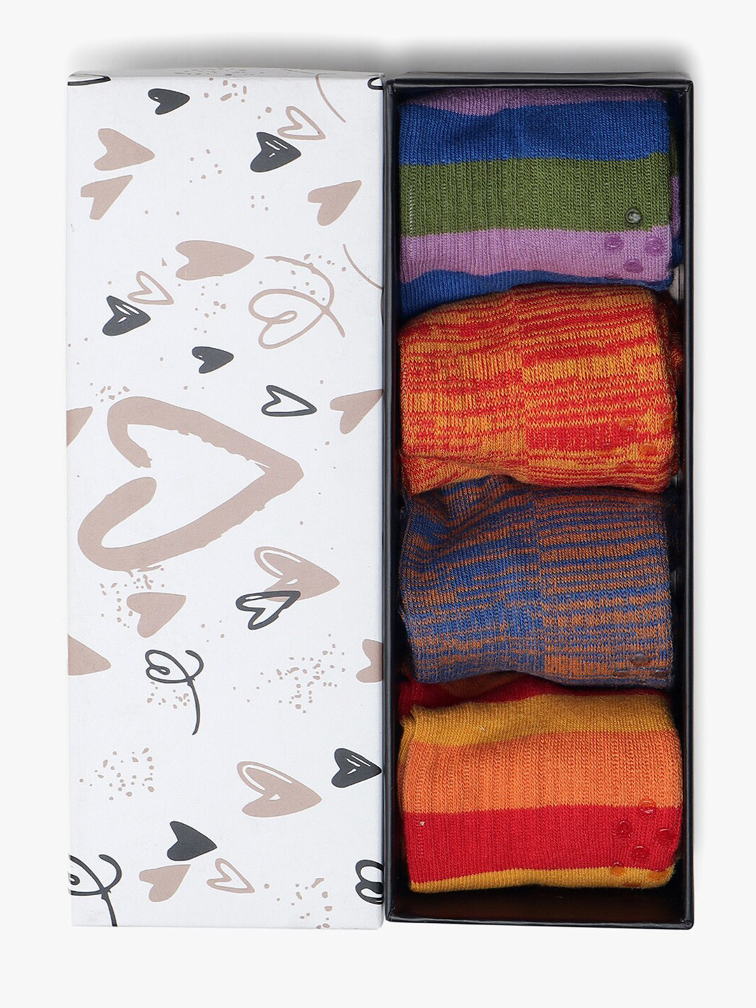 

Soxytoes Pack Of 4 Striped Cotton Shoe-Liner Socks, Yellow