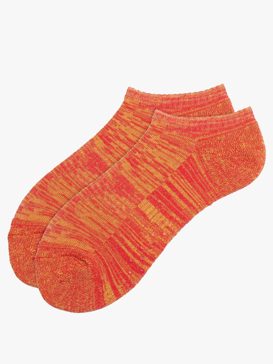 

Soxytoes Unisex Striped Cotton Shoe Liners Socks, Red
