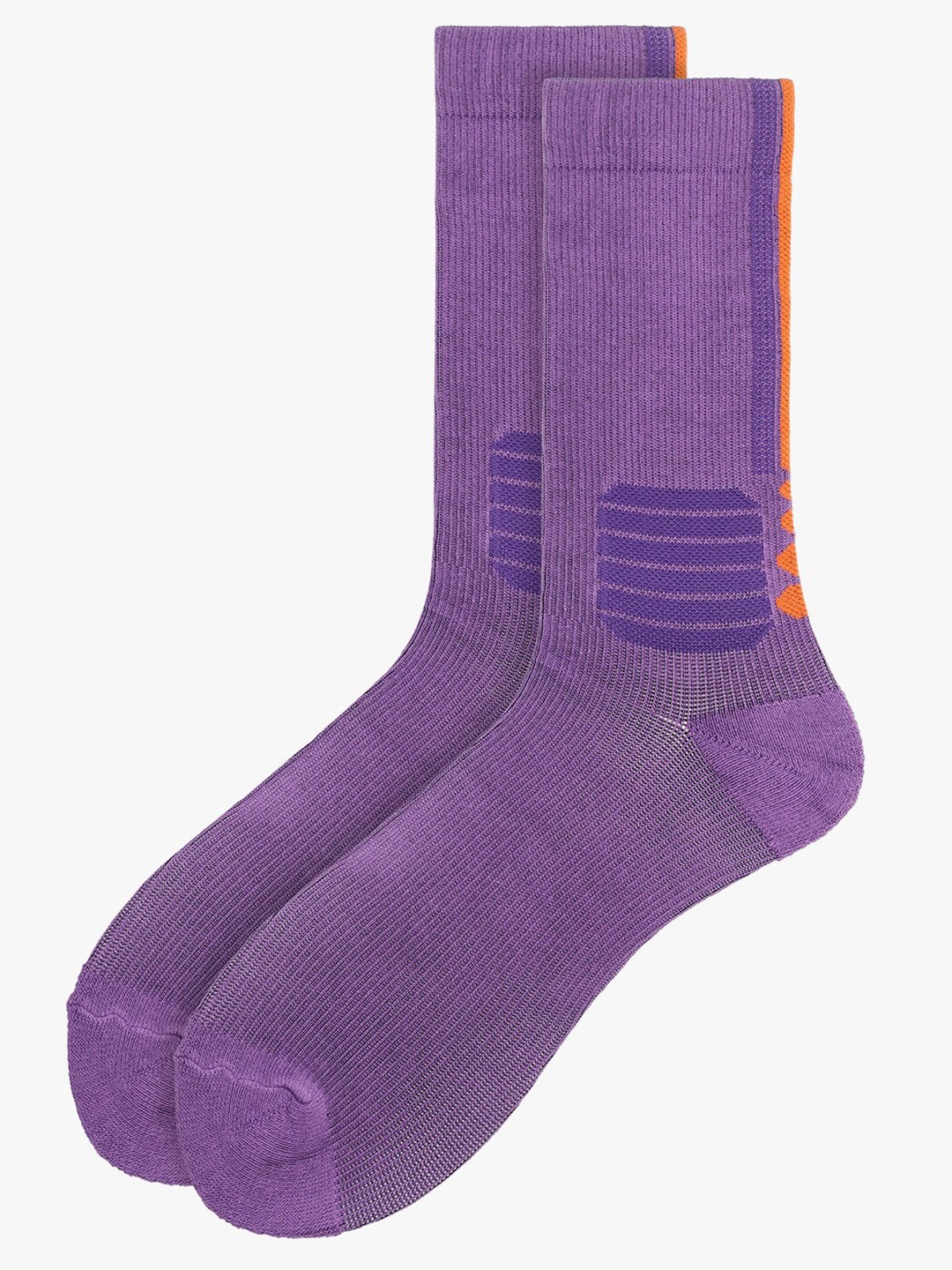 

Soxytoes Unisex Patterned Cotton Calf-Length Socks, Purple