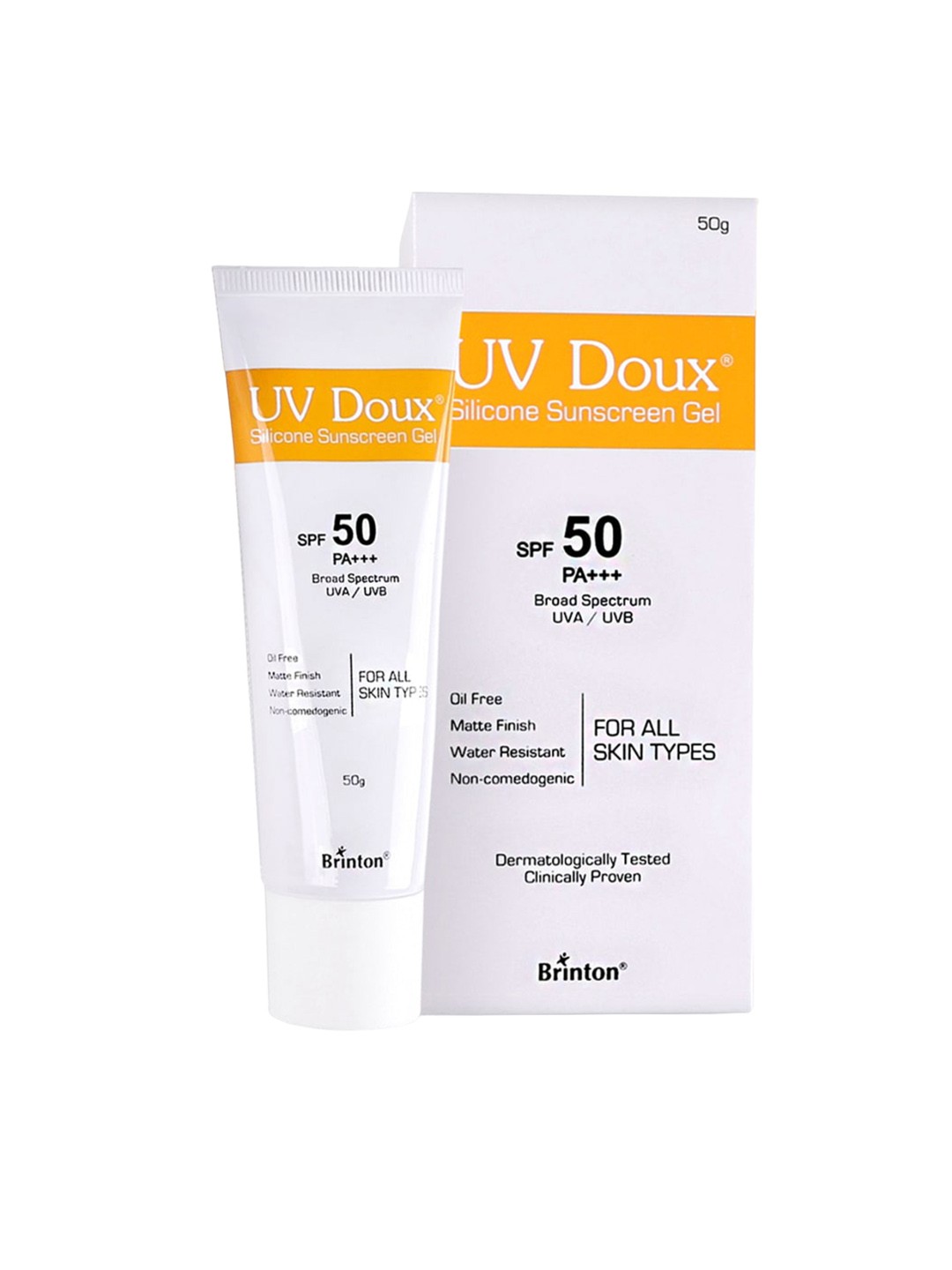 

Brinton UV Doux Silicone Sunscreen Gel SPF 50 PA+++ - 50g, White