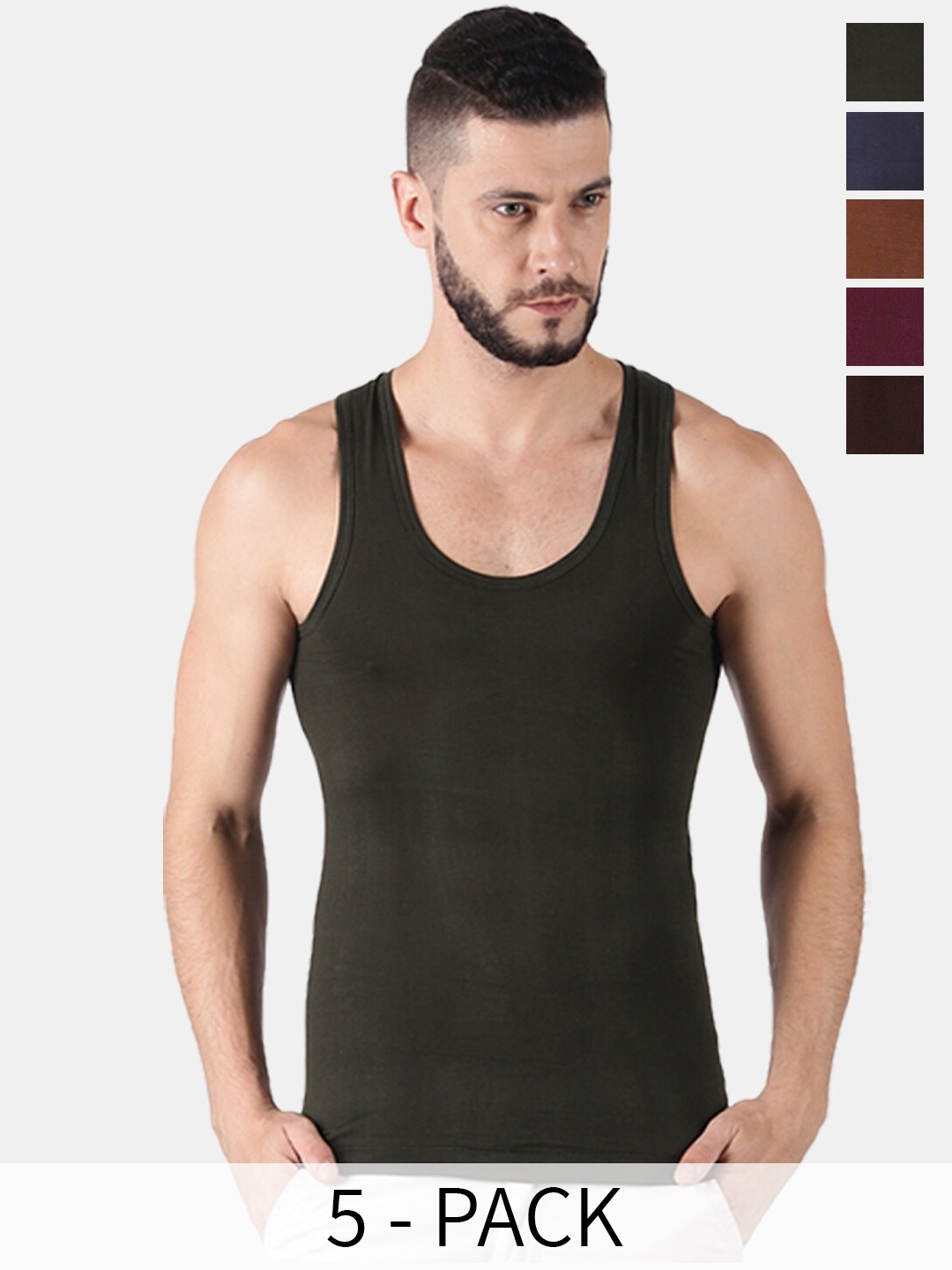 

Dollar Pack Of 9 Assorted Pure Cotton Innerwear Vests MLHVE-01-PO9-ASST4