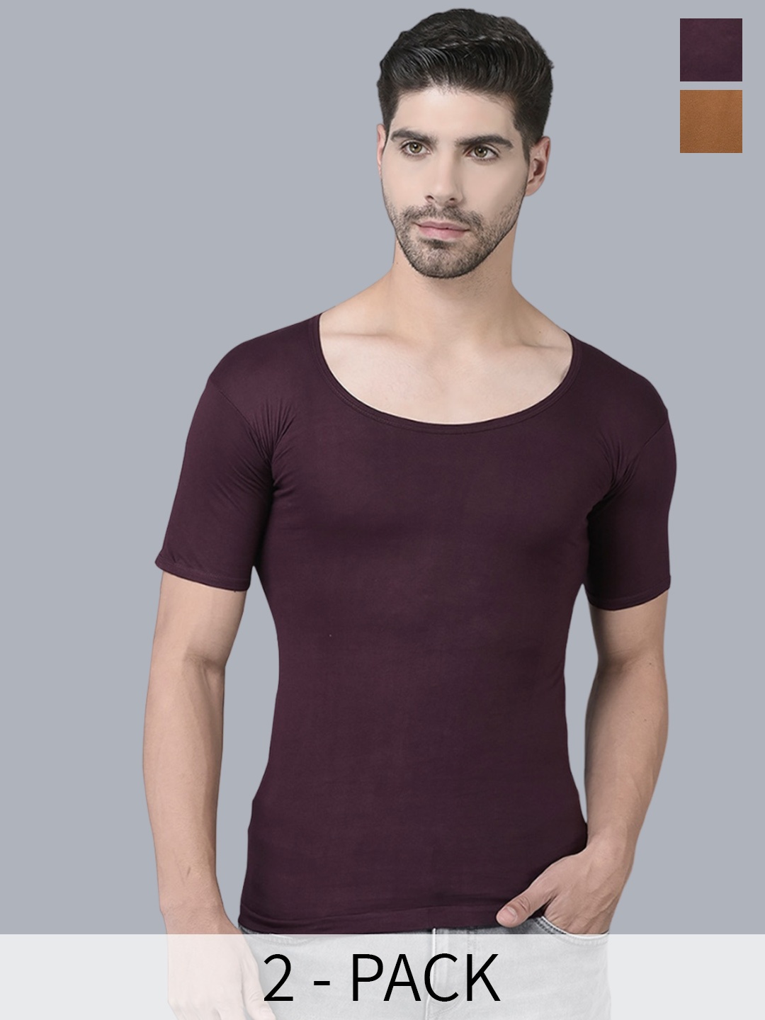 

Dollar Pack Of 2 Assorted Pure Cotton Innerwear Vests