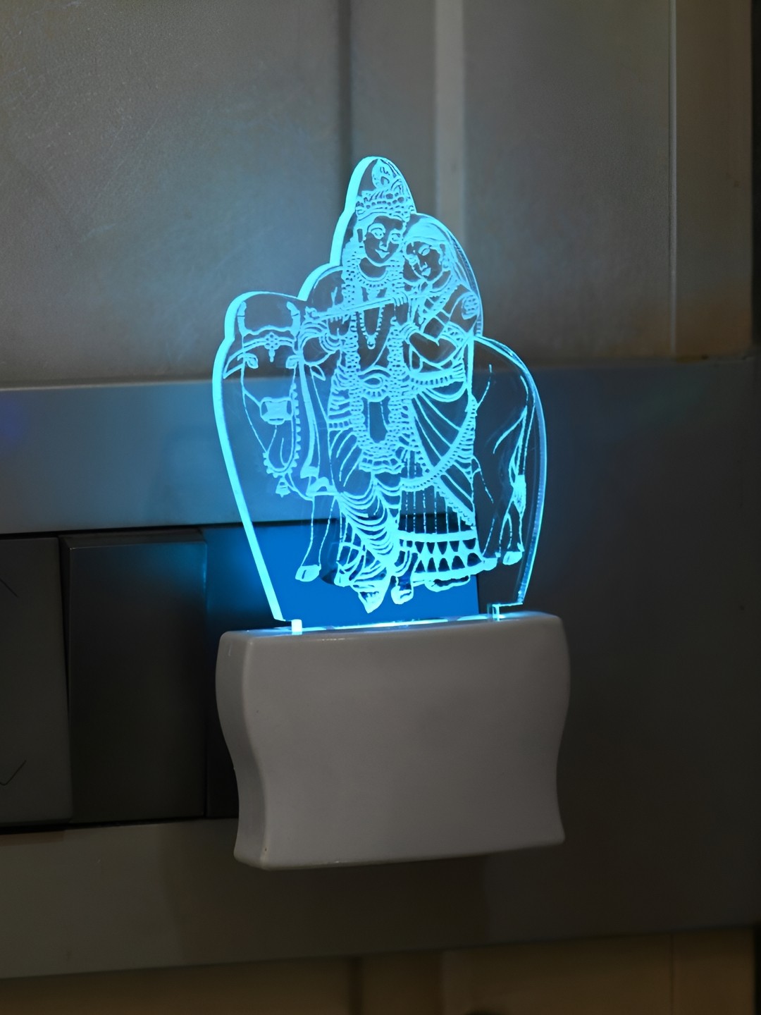 

Afast Blue Textured Acrylic Traditional Wall Lamp
