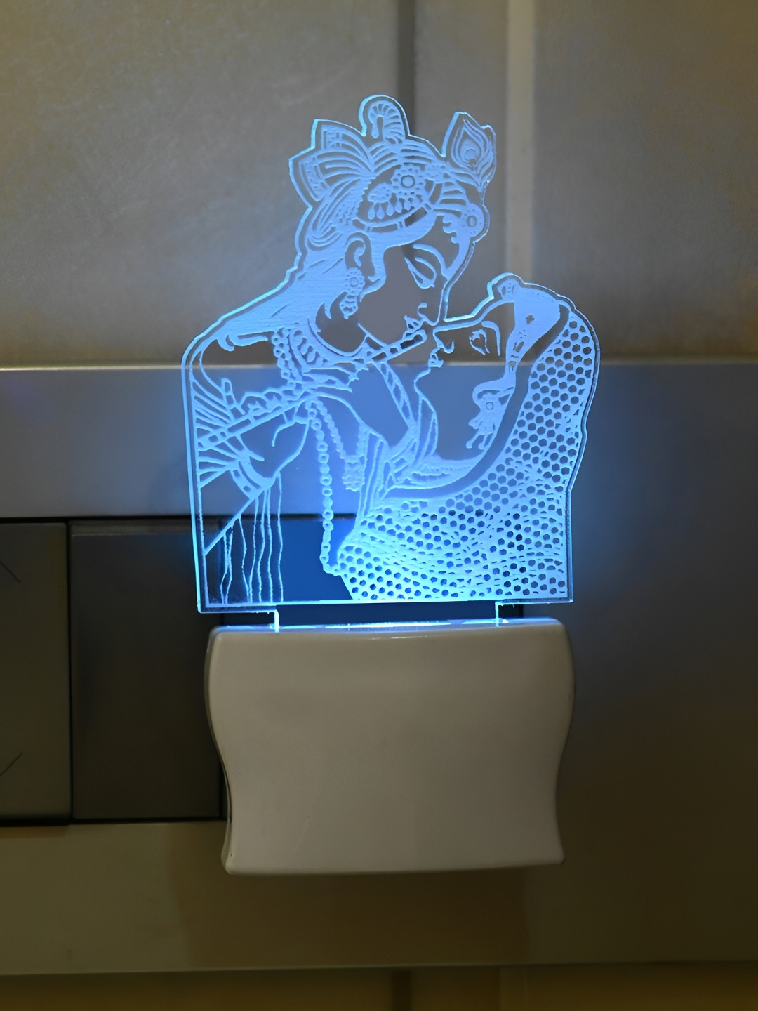 

Afast Blue Textured Acrylic Traditional Wall Lamp