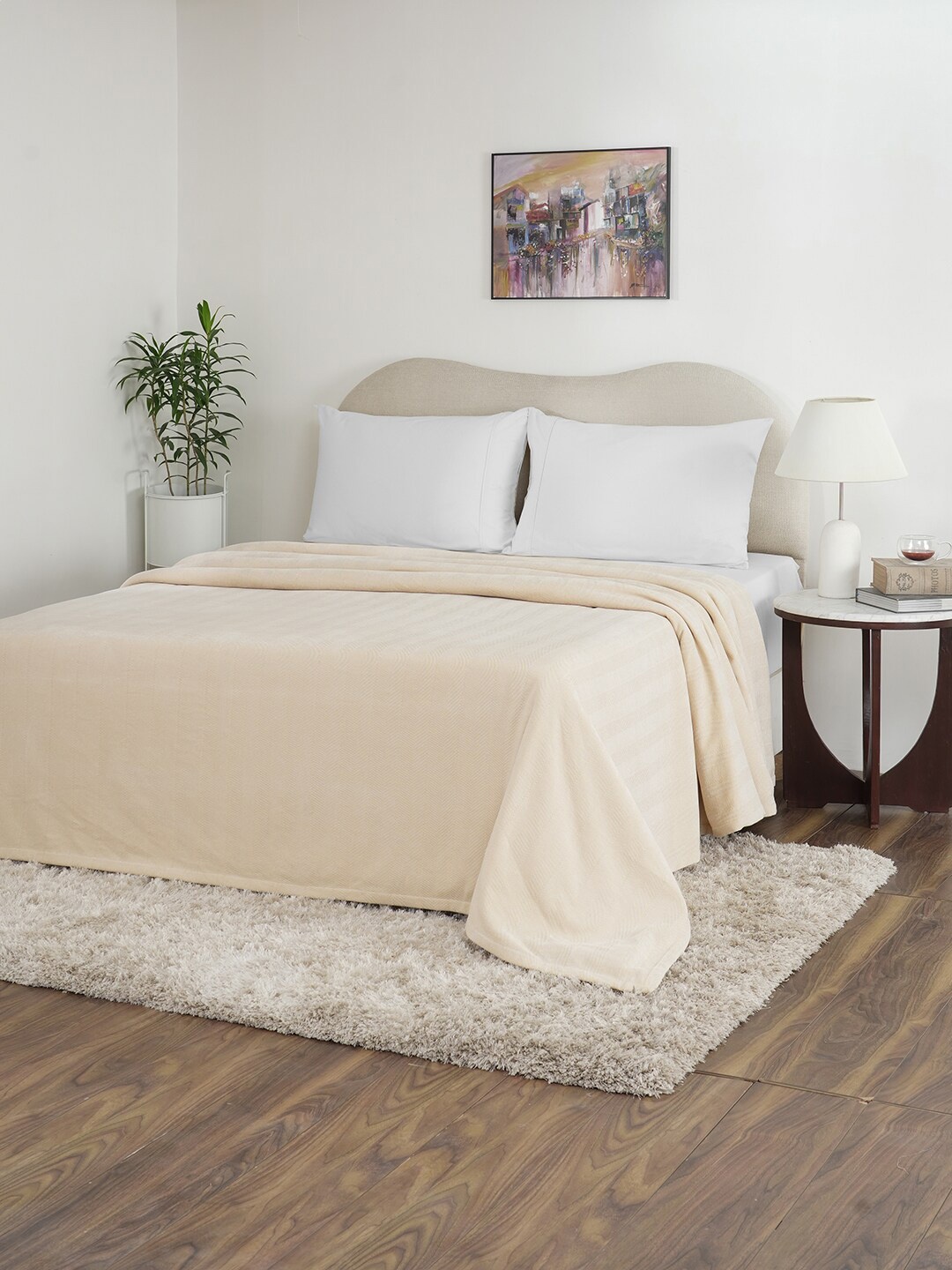 

MASPAR Beige 240TC Double Queen Bed Covers