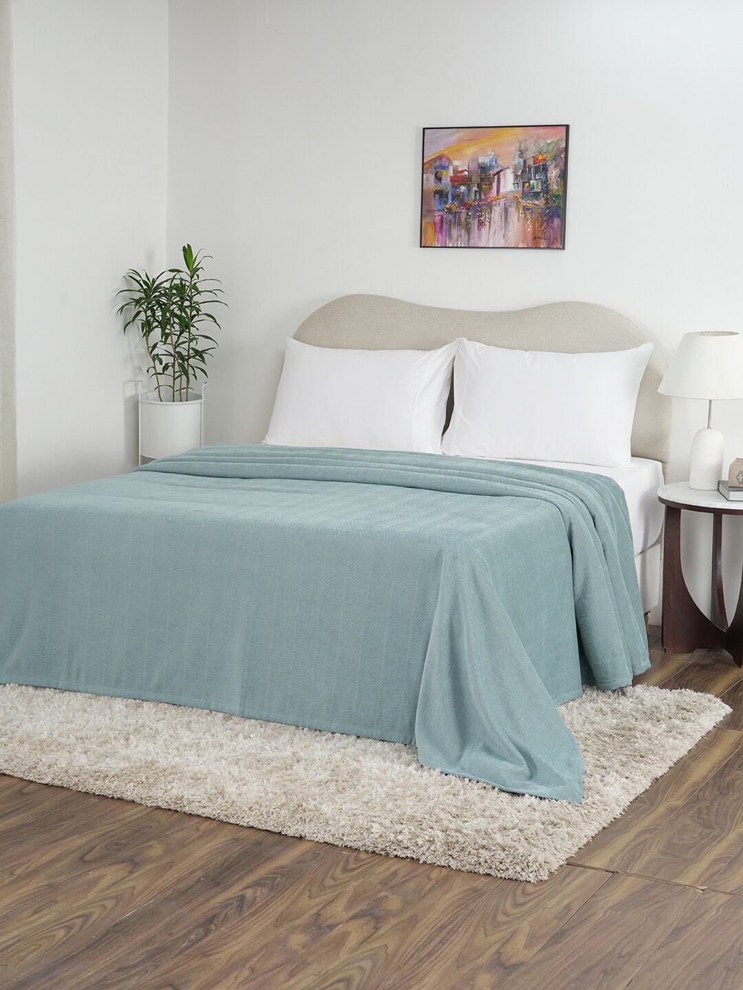 

MASPAR Blue 240TC Double Queen Bed Covers