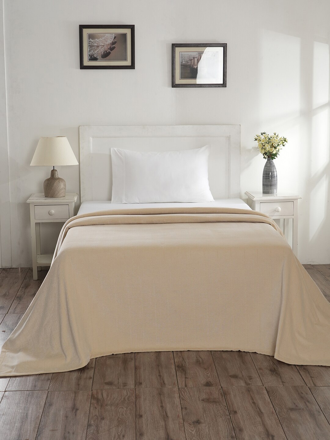 

MASPAR Beige 240TC Single Bed Covers
