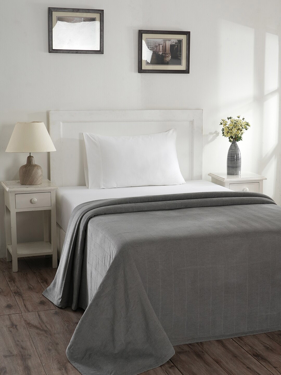 

MASPAR Grey 240TC Single Bed Covers