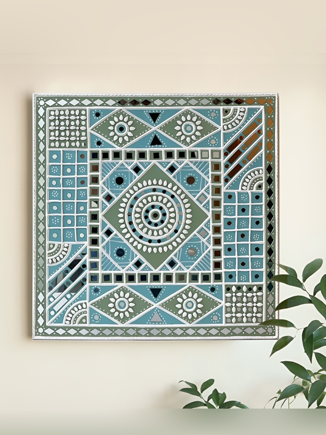 

Peepul Tree Blue & Green Mud Art Wall Hanging