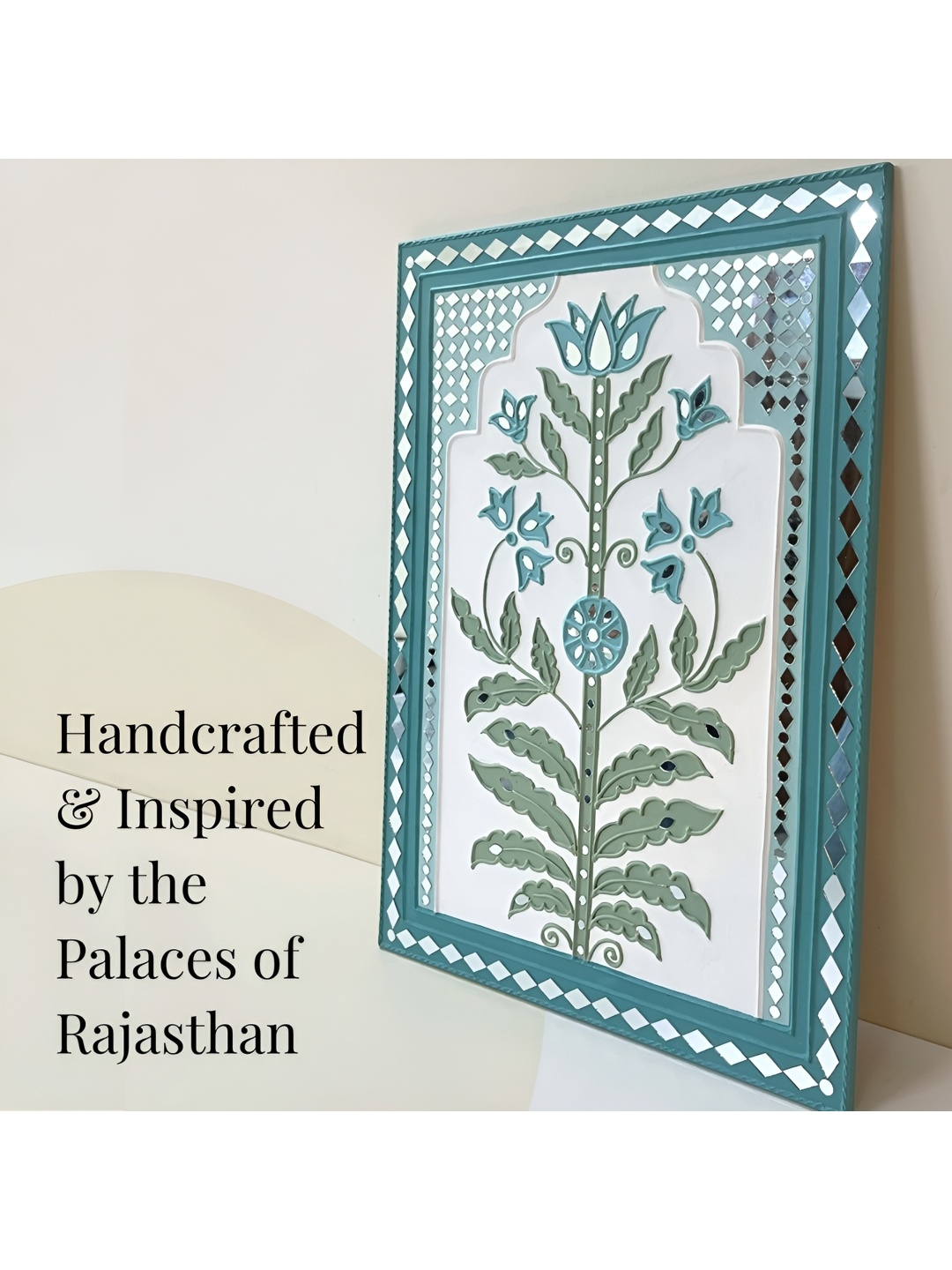 

Peepul Tree Blue & White Mud Art Wall Hanging