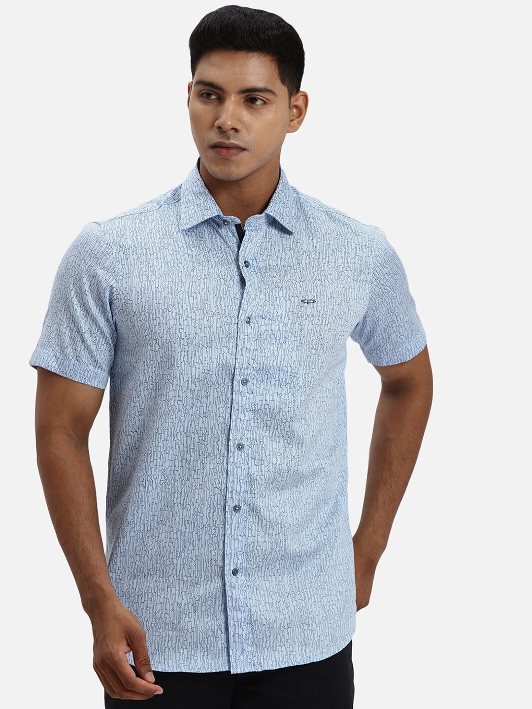 

ColorPlus Cotton Printed Casual Shirt, Blue