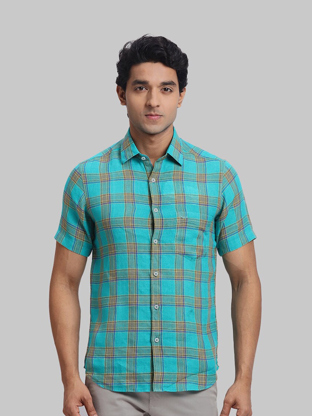 

ColorPlus Opaque Checked Casual Shirt, Green