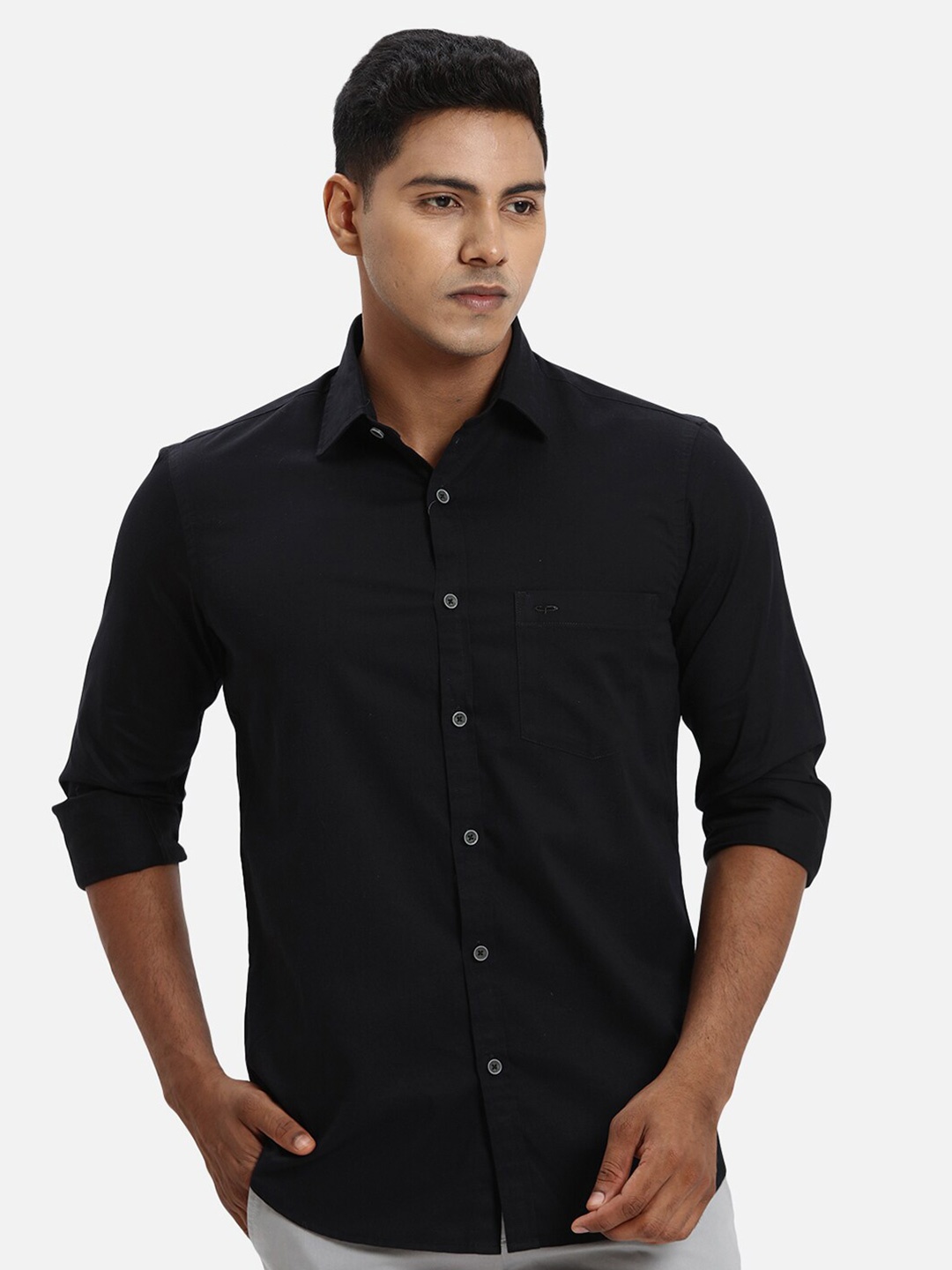 

ColorPlus Regular Fit Cotton Casual Shirt, Black