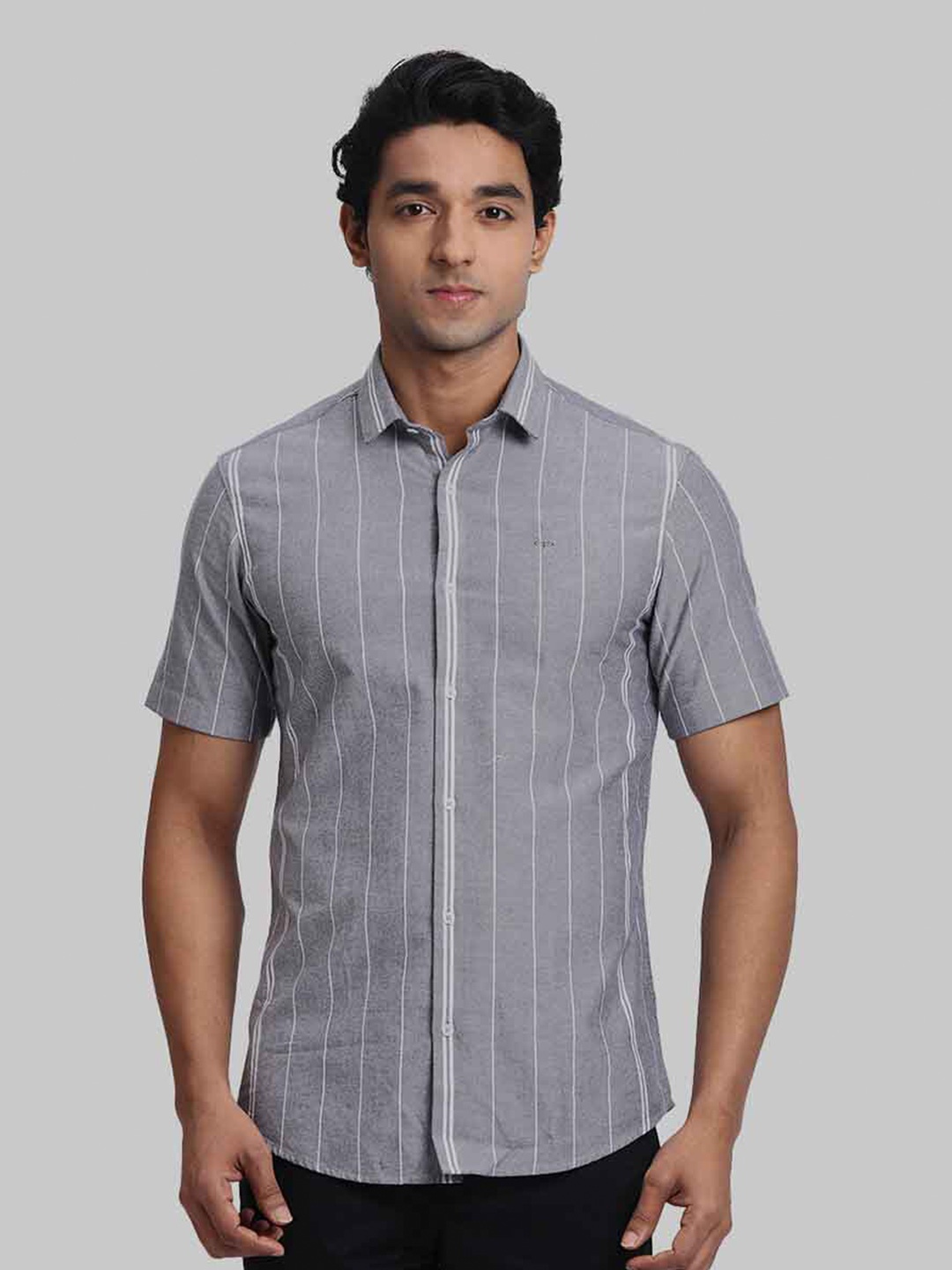 

ColorPlus Cotton Striped Casual Shirt, Grey