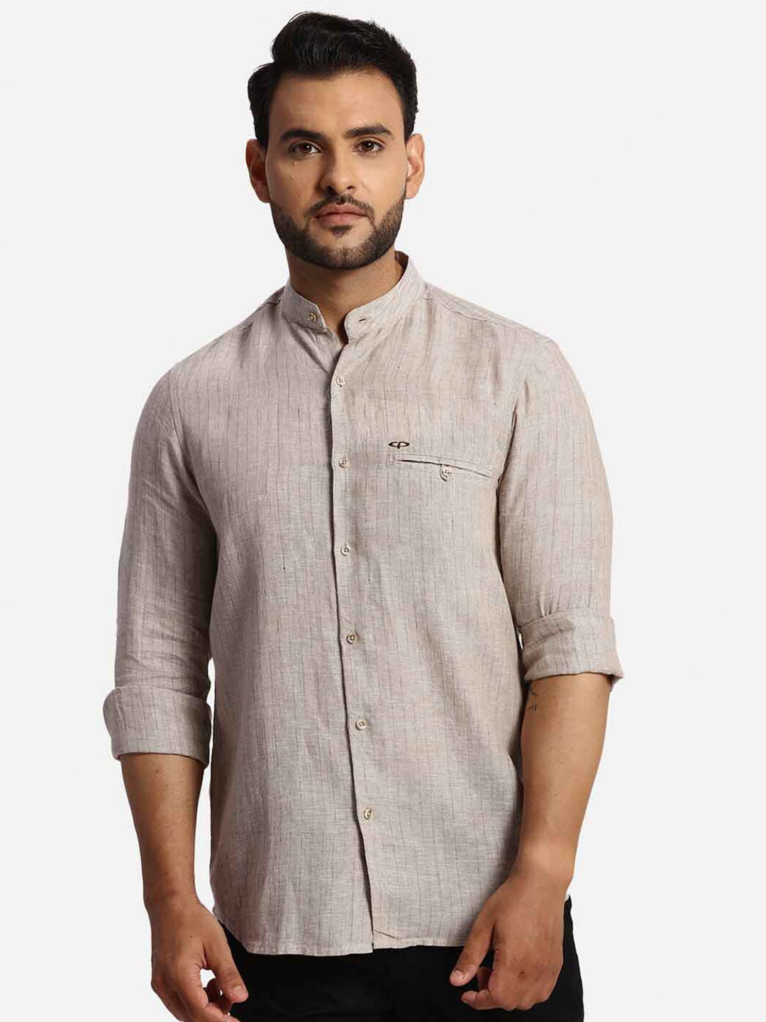 

ColorPlus Opaque Cotton Casual Shirt, Beige