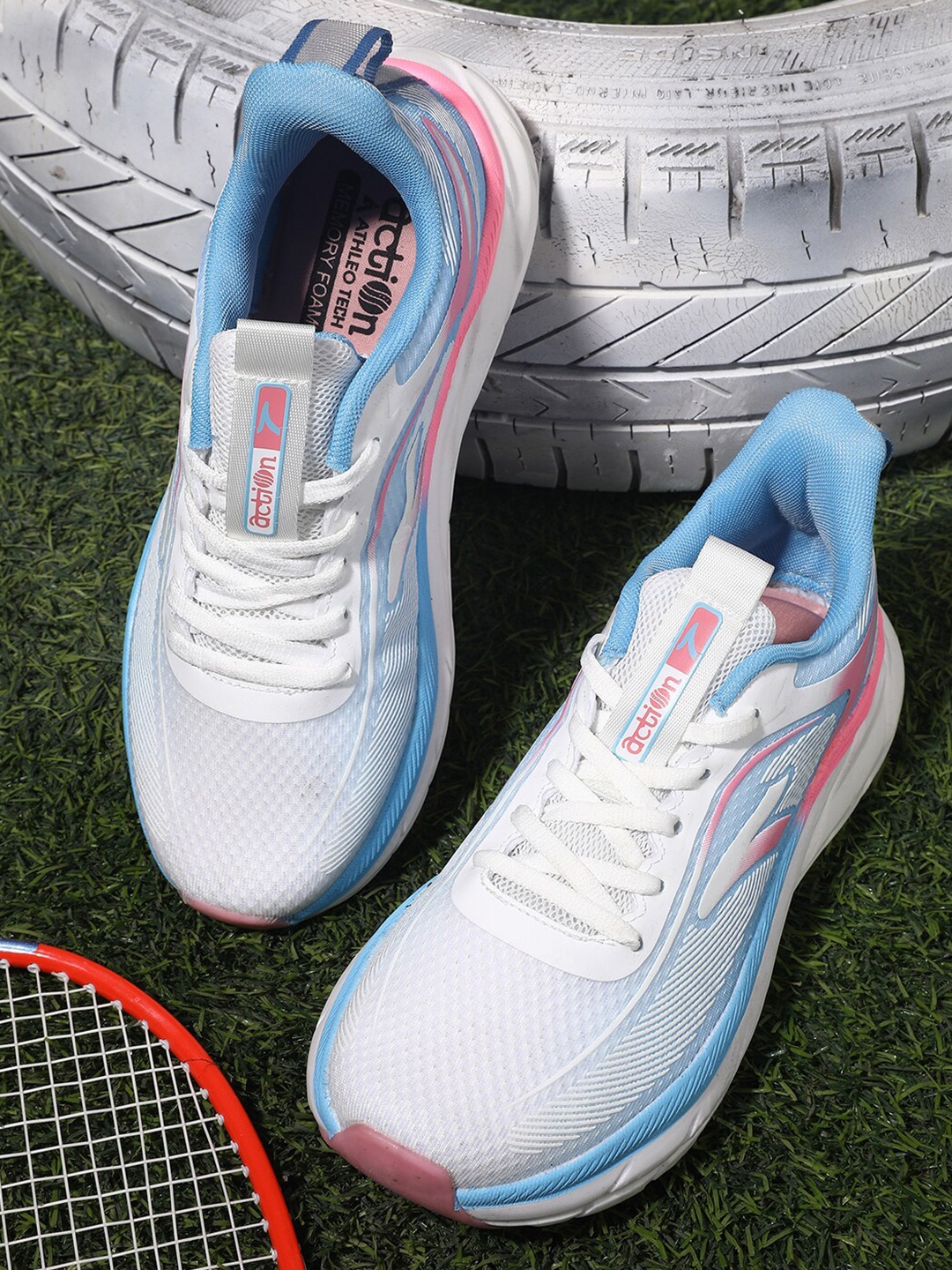 

Action Women Lace Up Running Shoes, White