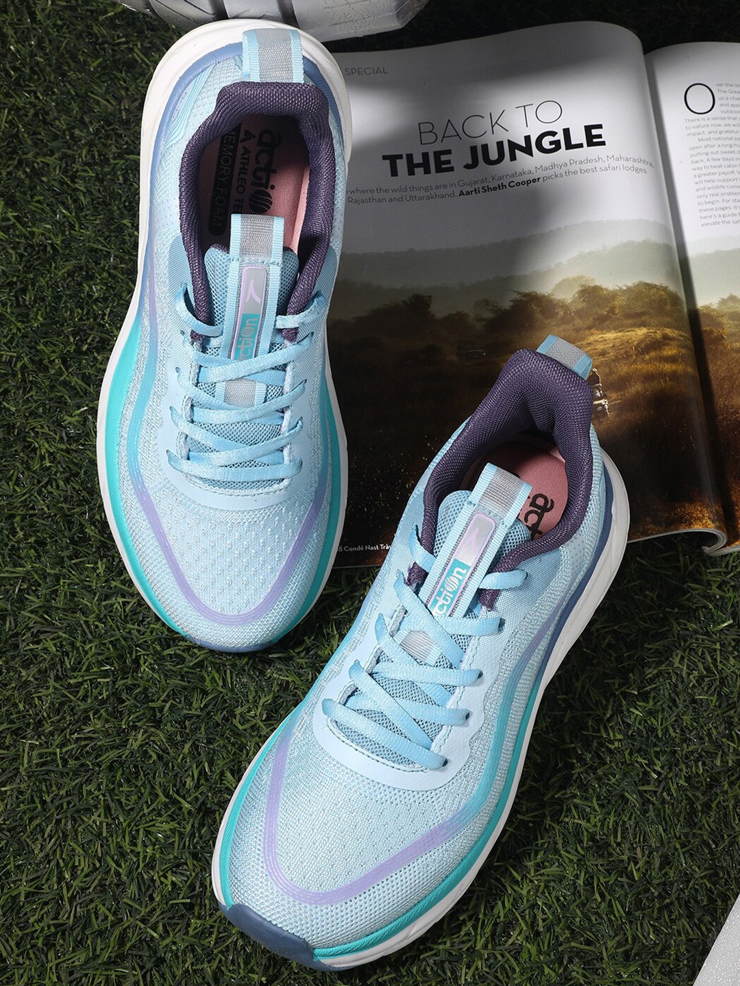 

Action Women Lace Up Mesh Running Shoes, Blue