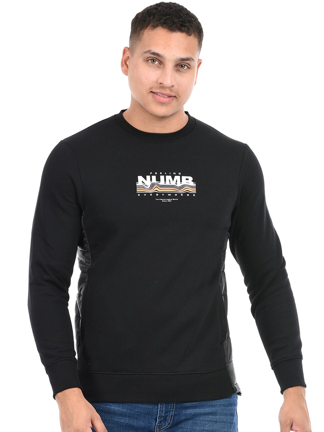 

EXCEED Typgraphy Printed Pullover, Black