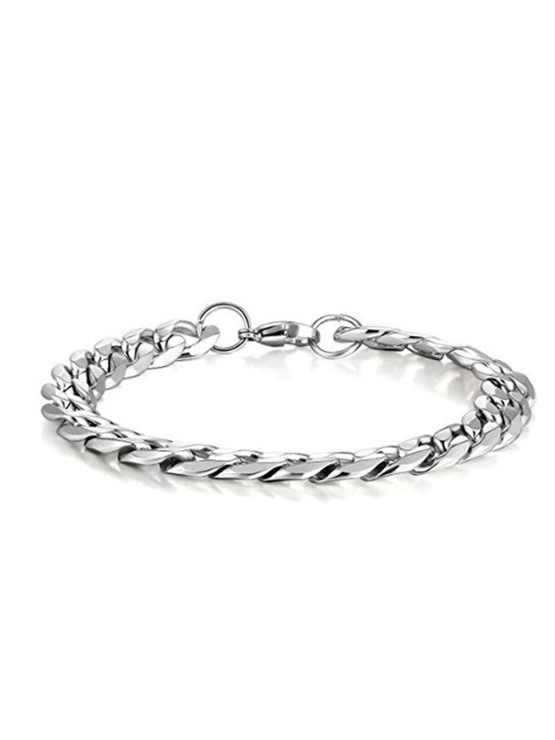 

MEENAZ Men Silver-Plated Link Bracelet